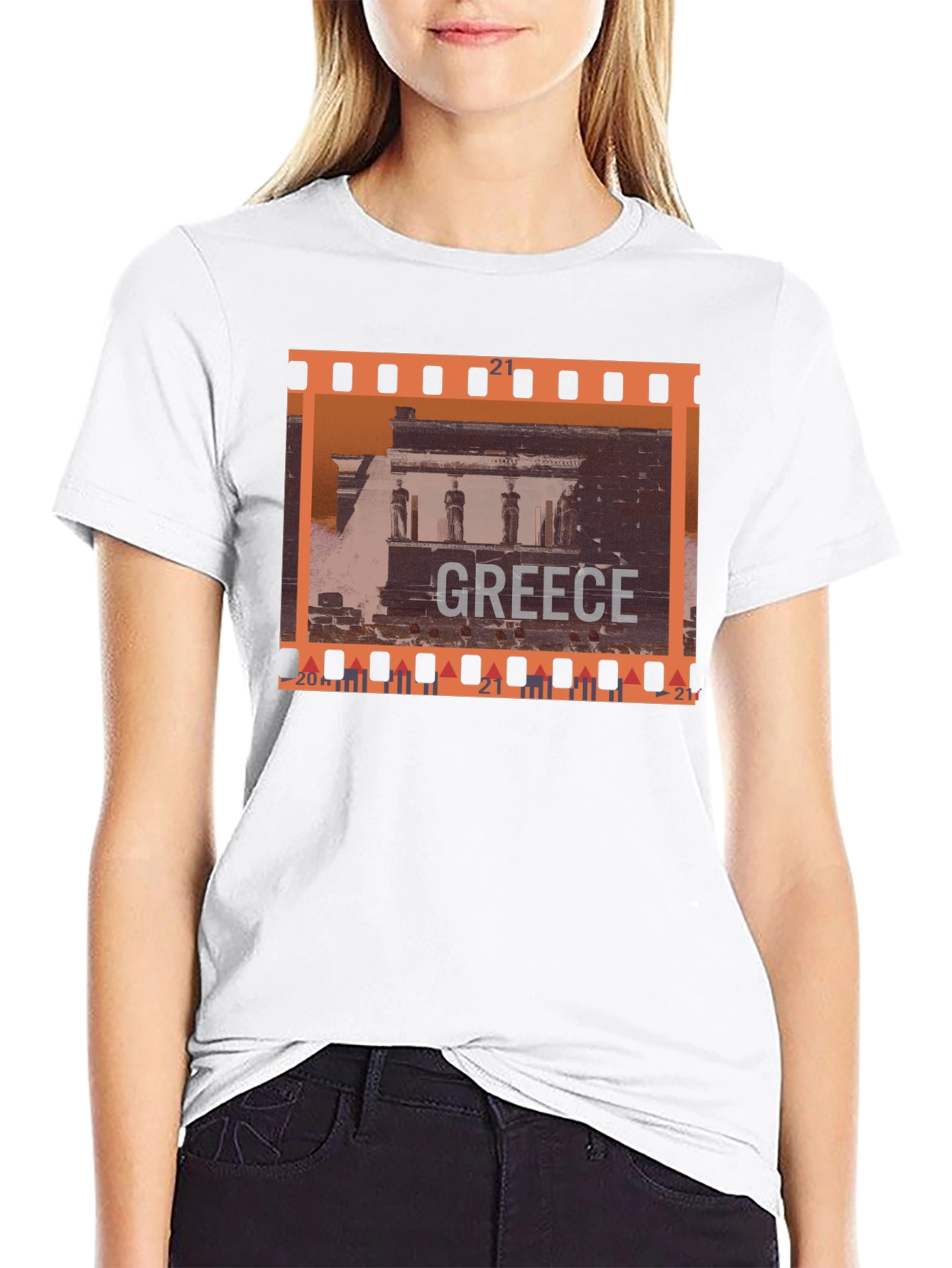 Greece Travel T-Shirt - Black Graphic Tee