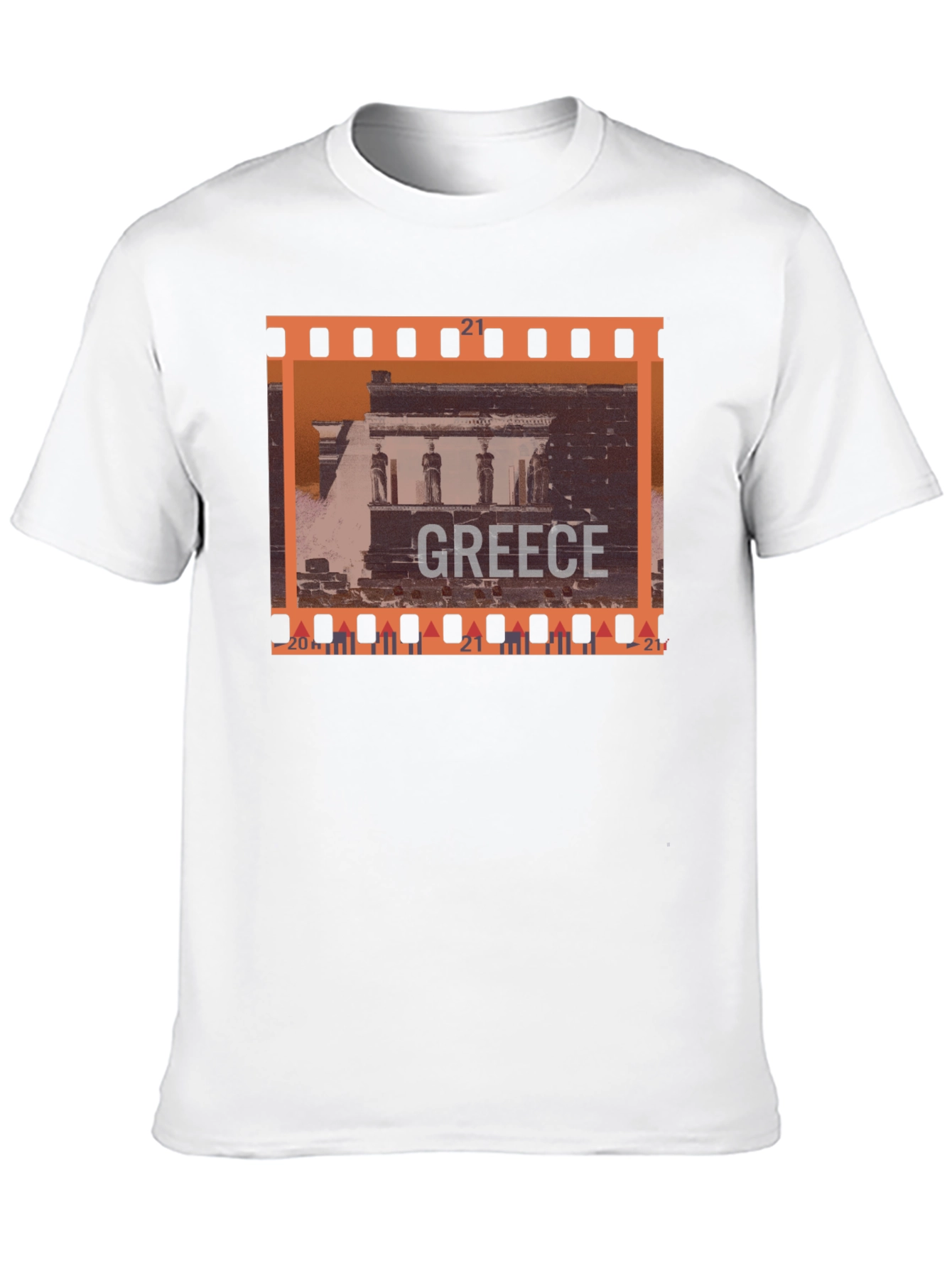 Greece Travel T-Shirt - Black Graphic Tee