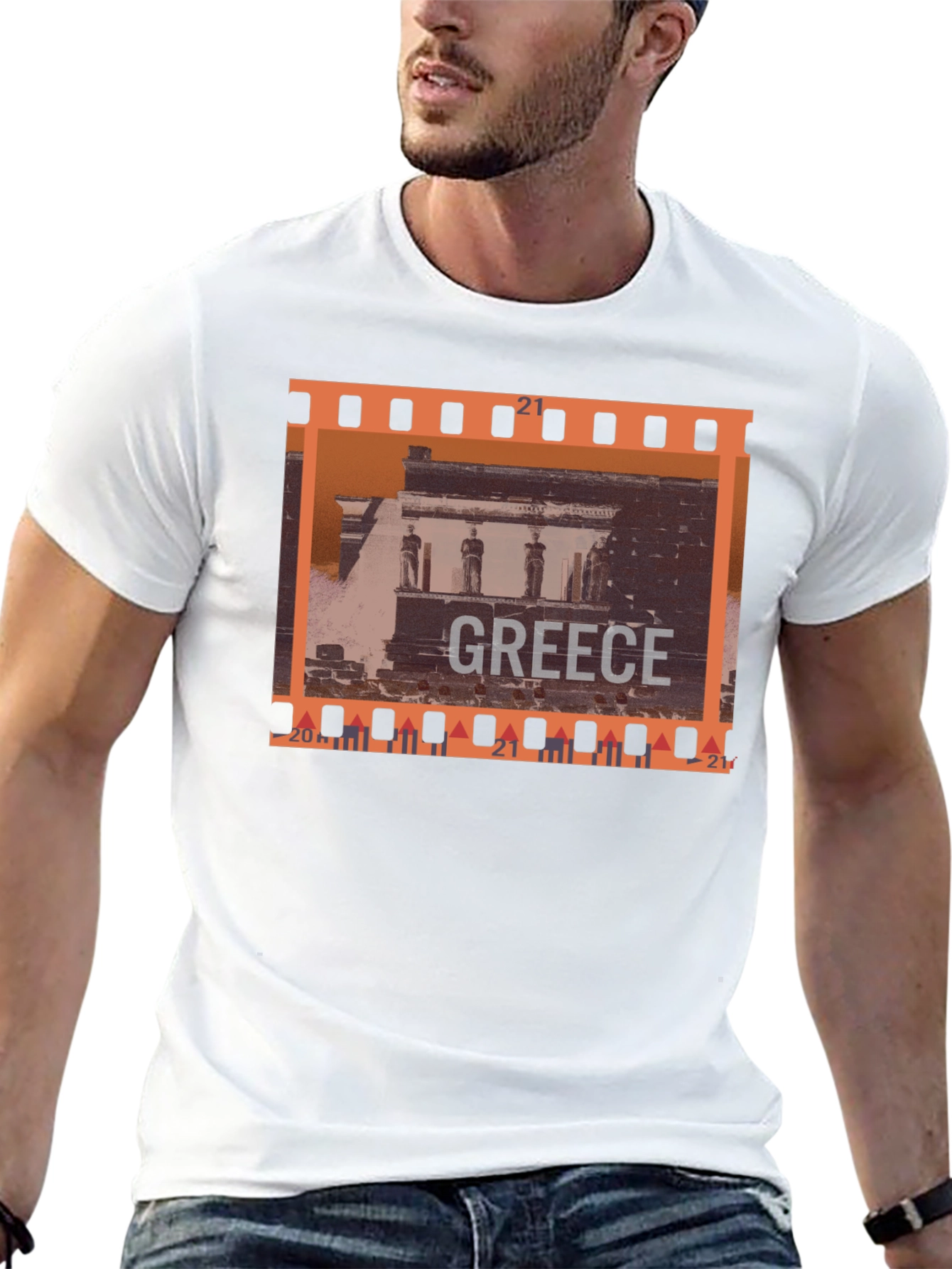 Greece Travel T-Shirt - Black Graphic Tee