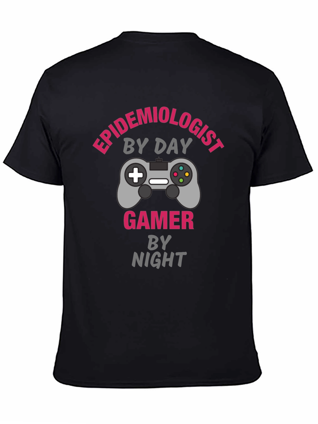 Epidemiologist Gamer T-Shirt - Black Cotton Blend Tee