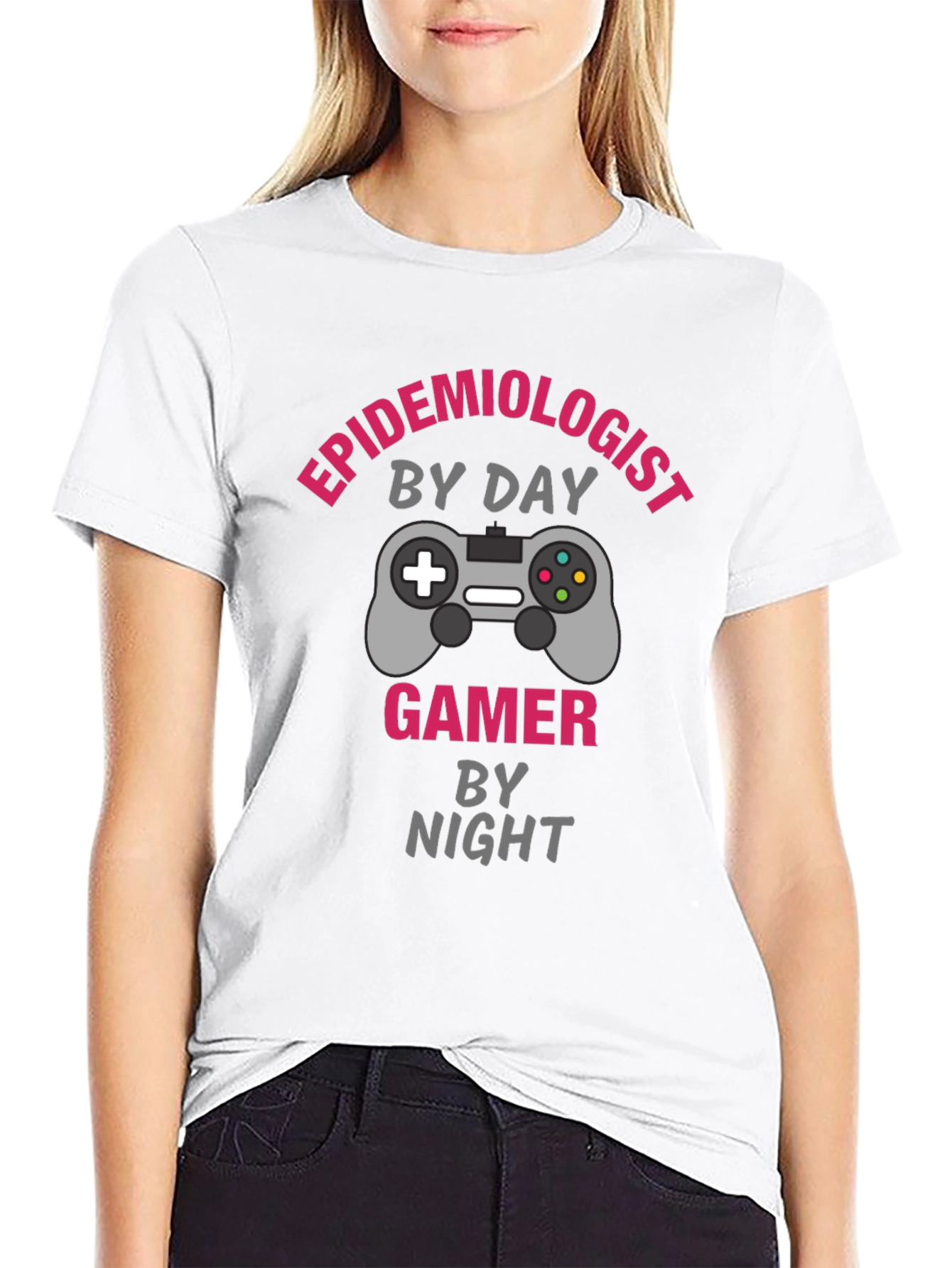 Epidemiologist Gamer T-Shirt - Black Cotton Blend Tee