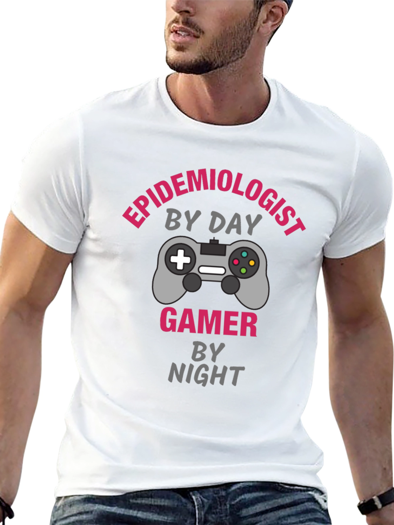 Epidemiologist Gamer T-Shirt - Black Cotton Blend Tee