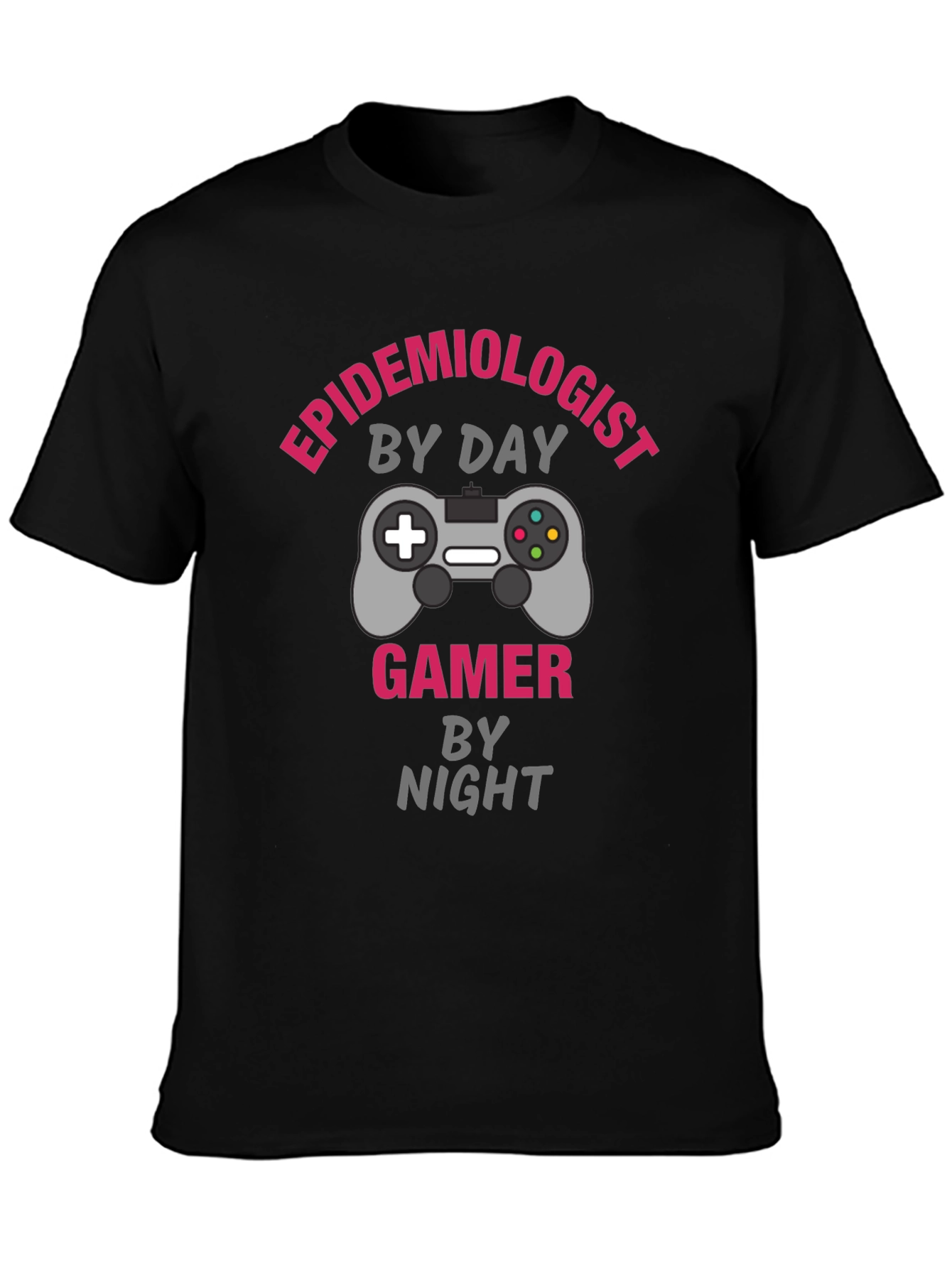 Epidemiologist Gamer T-Shirt - Black Cotton Blend Tee