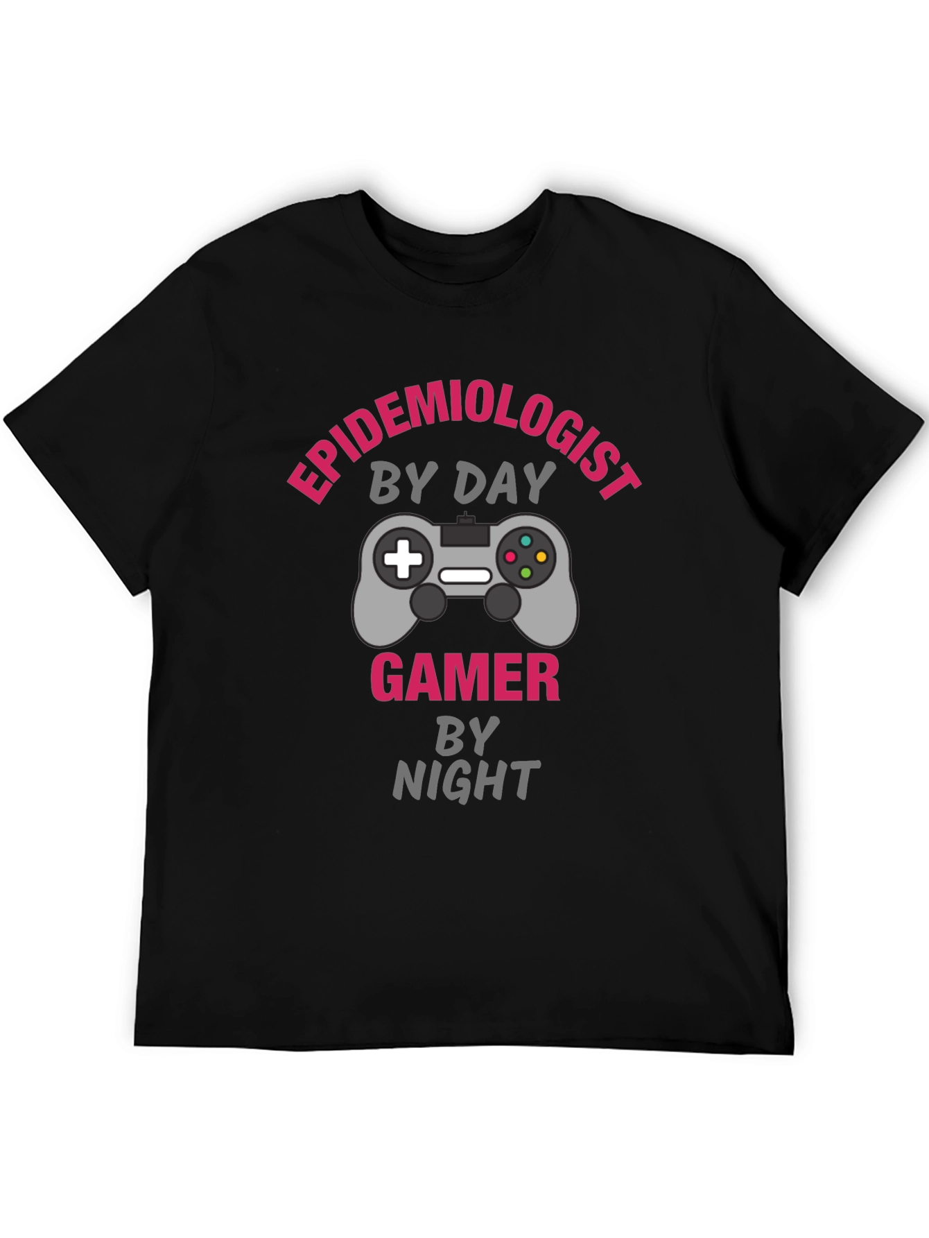 Epidemiologist Gamer T-Shirt - Black Cotton Blend Tee
