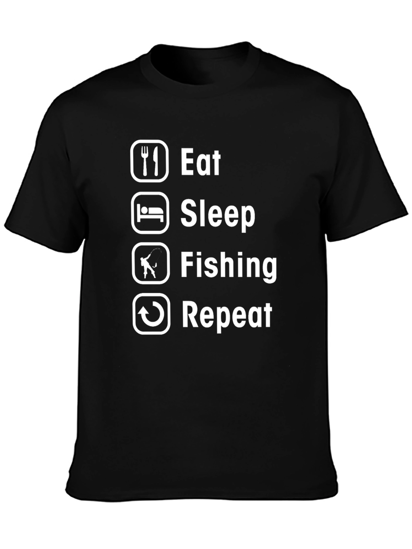 Eat Sleep Fishing Repeat Graphic Tee