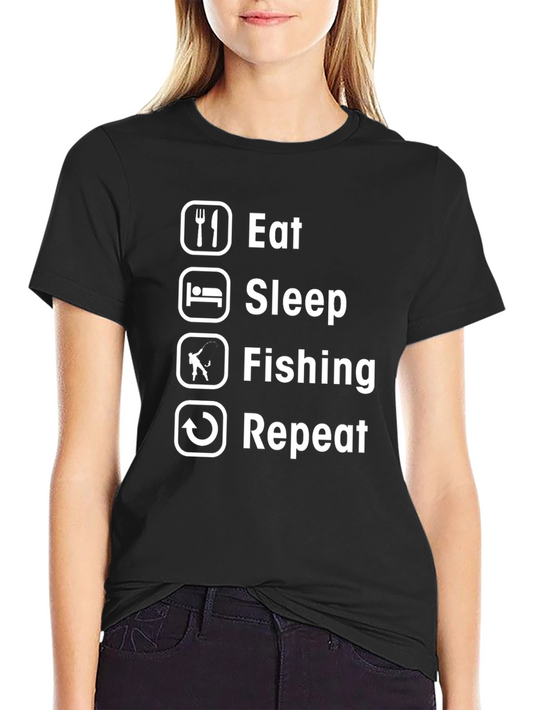 Eat Sleep Fishing Repeat Graphic Tee