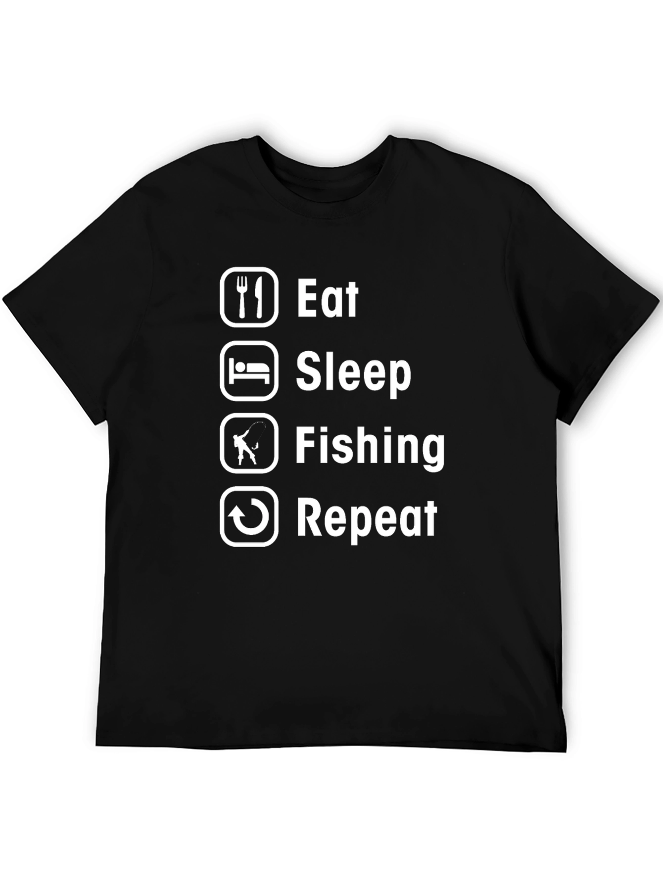 Eat Sleep Fishing Repeat Graphic Tee
