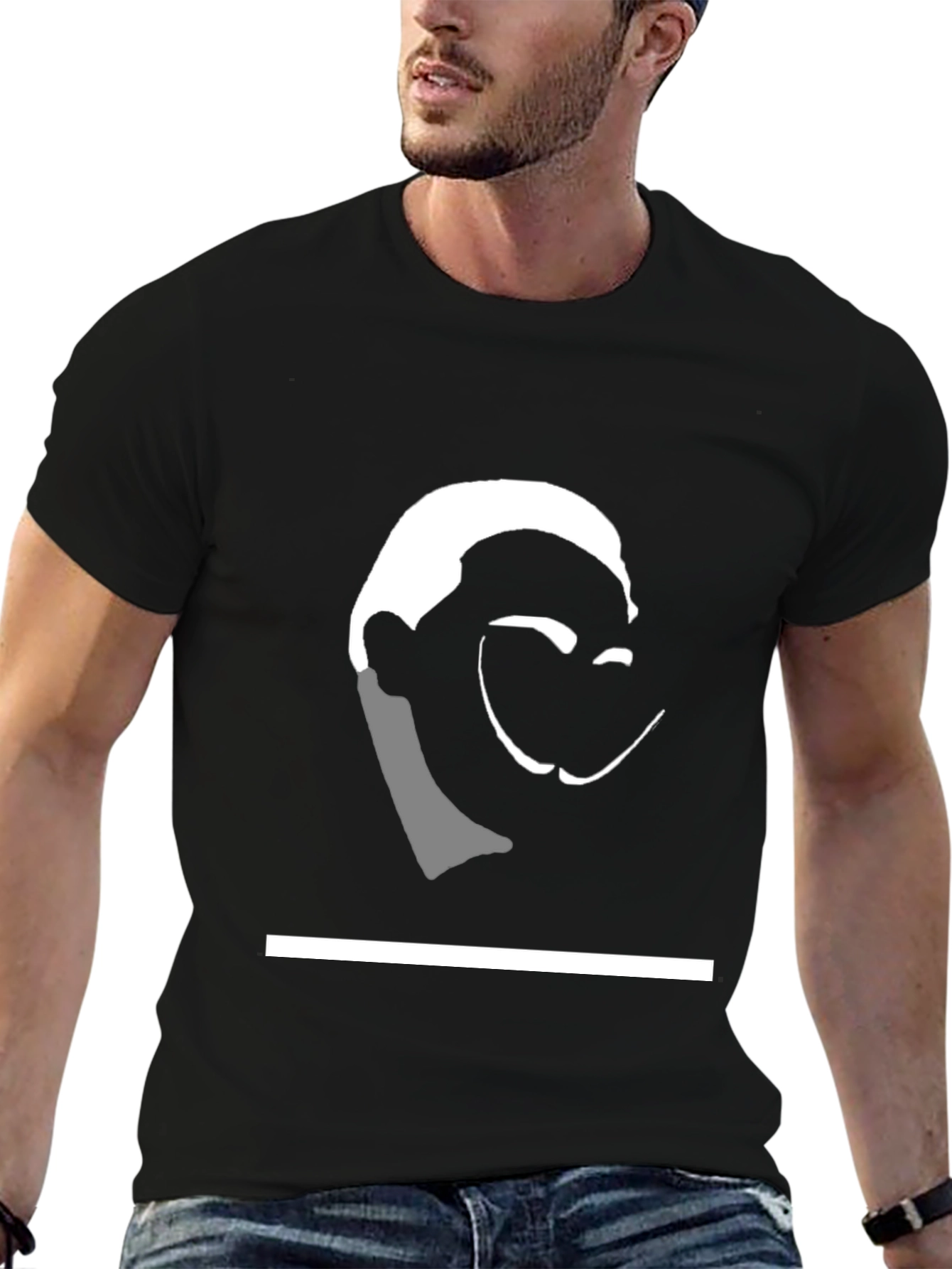 Abstract Face Graphic Tee - Modern Art Shirt