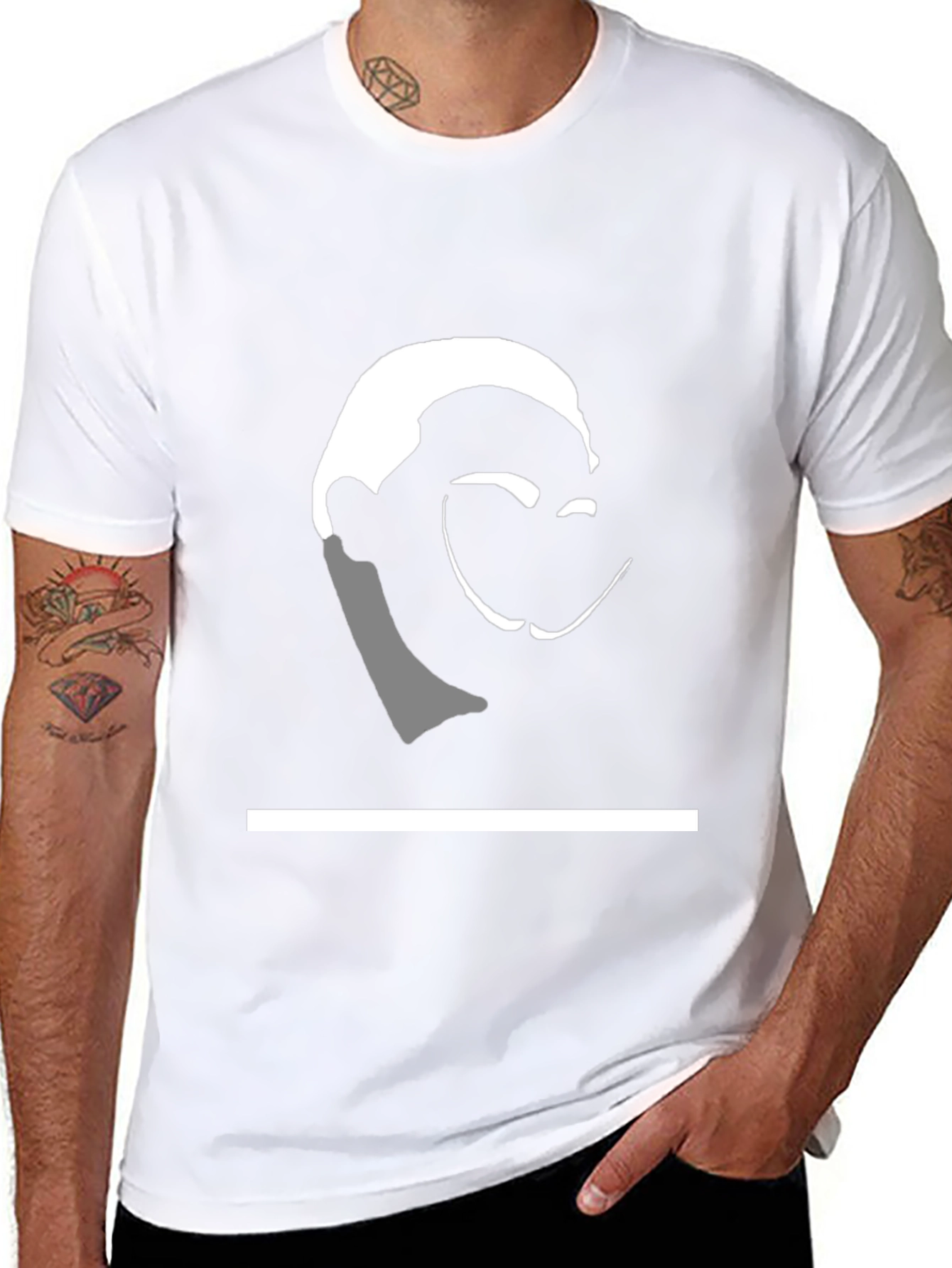 Abstract Face Graphic Tee - Modern Art Shirt