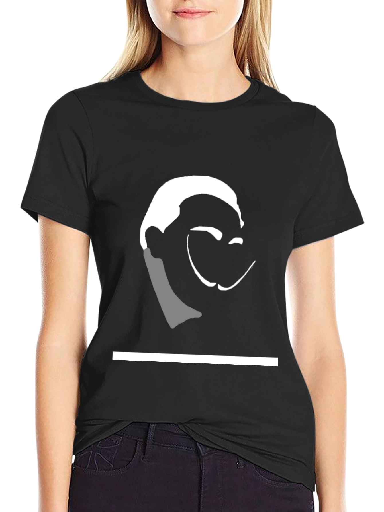 Abstract Face Graphic Tee - Modern Art Shirt