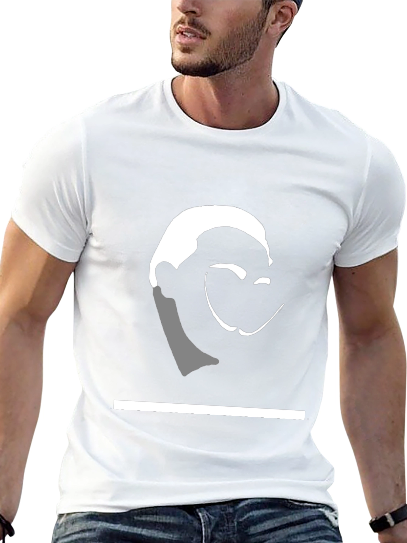 Abstract Face Graphic Tee - Modern Art Shirt