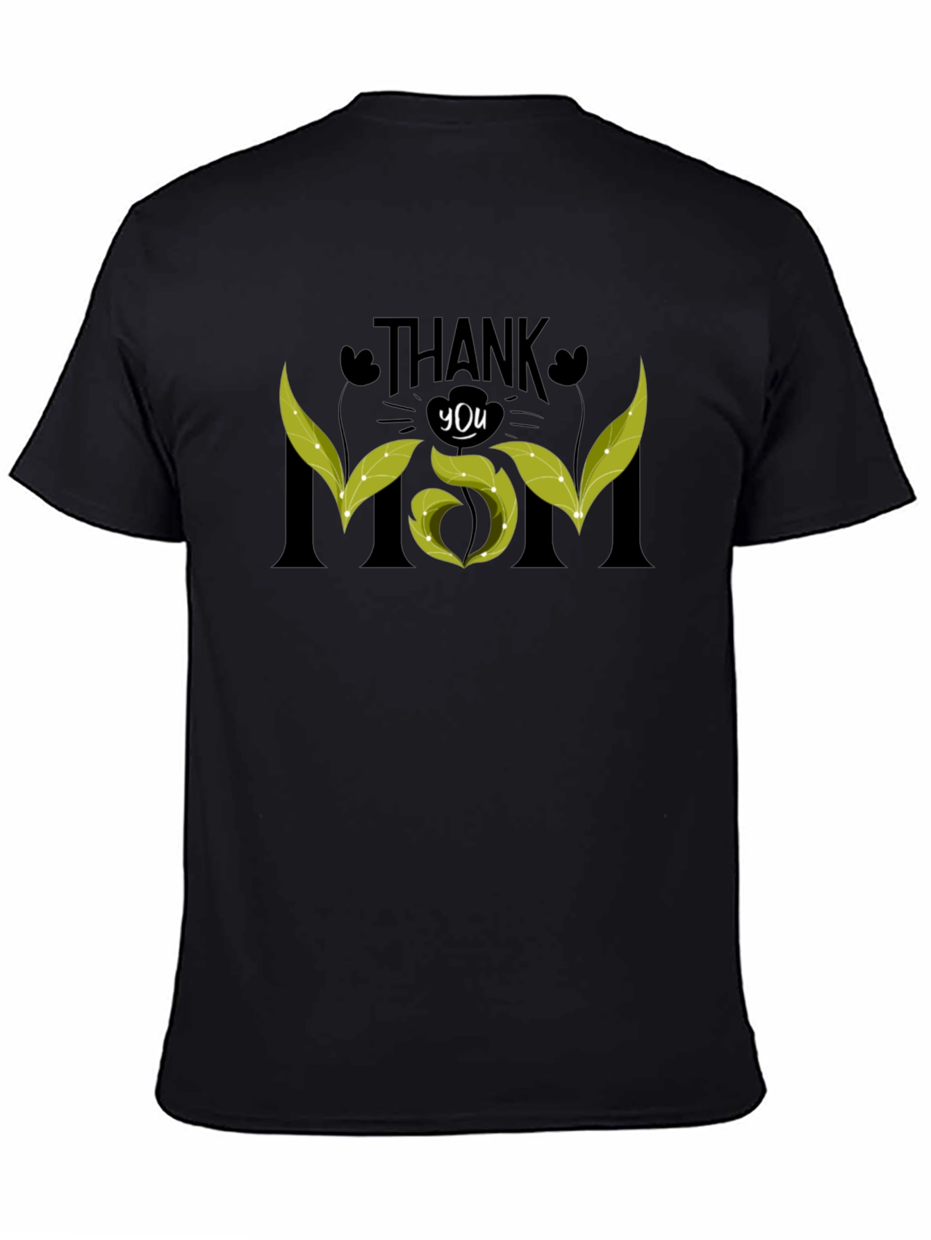 Thank You Mom Black Graphic Tee