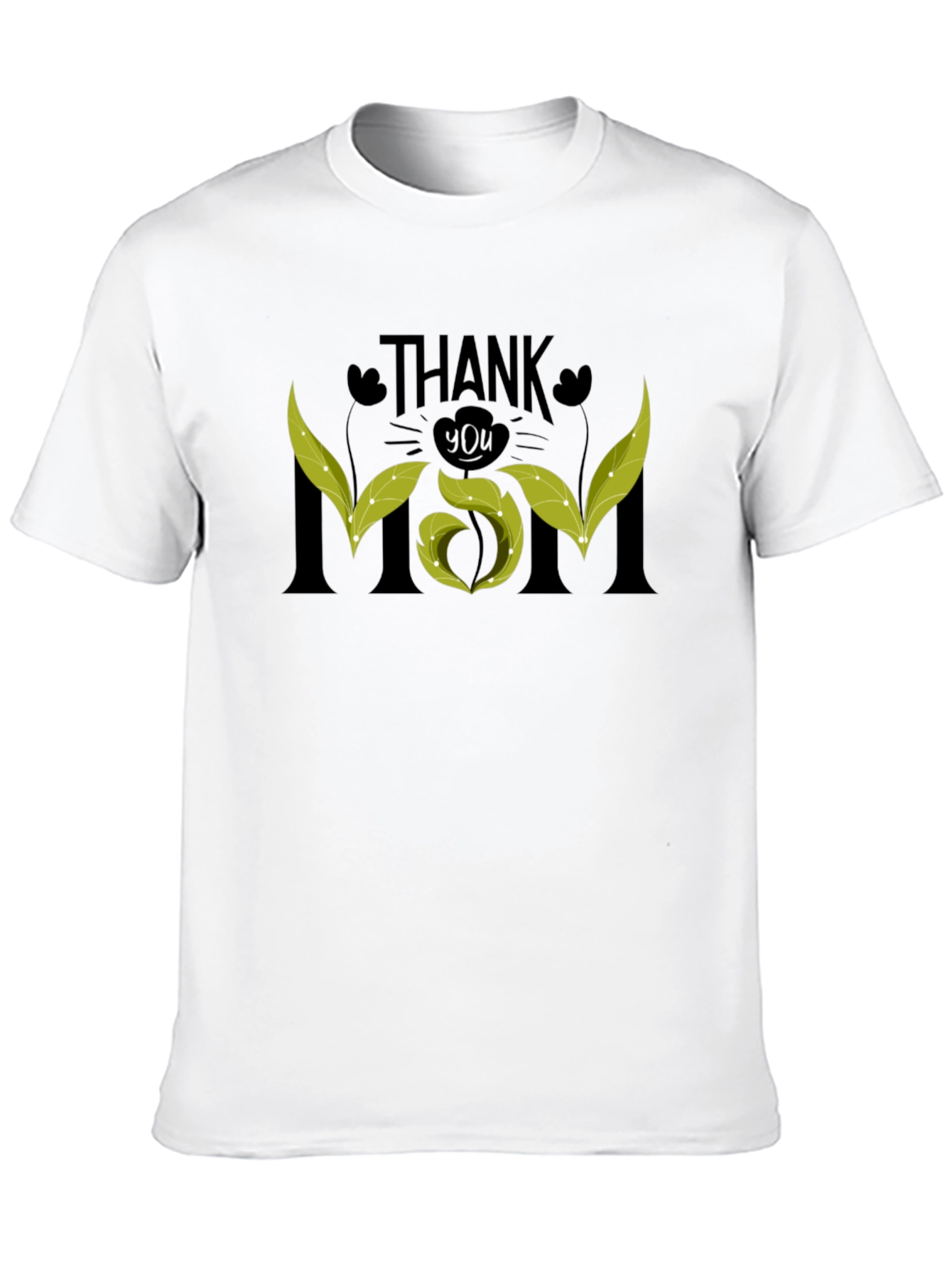 Thank You Mom Black Graphic Tee