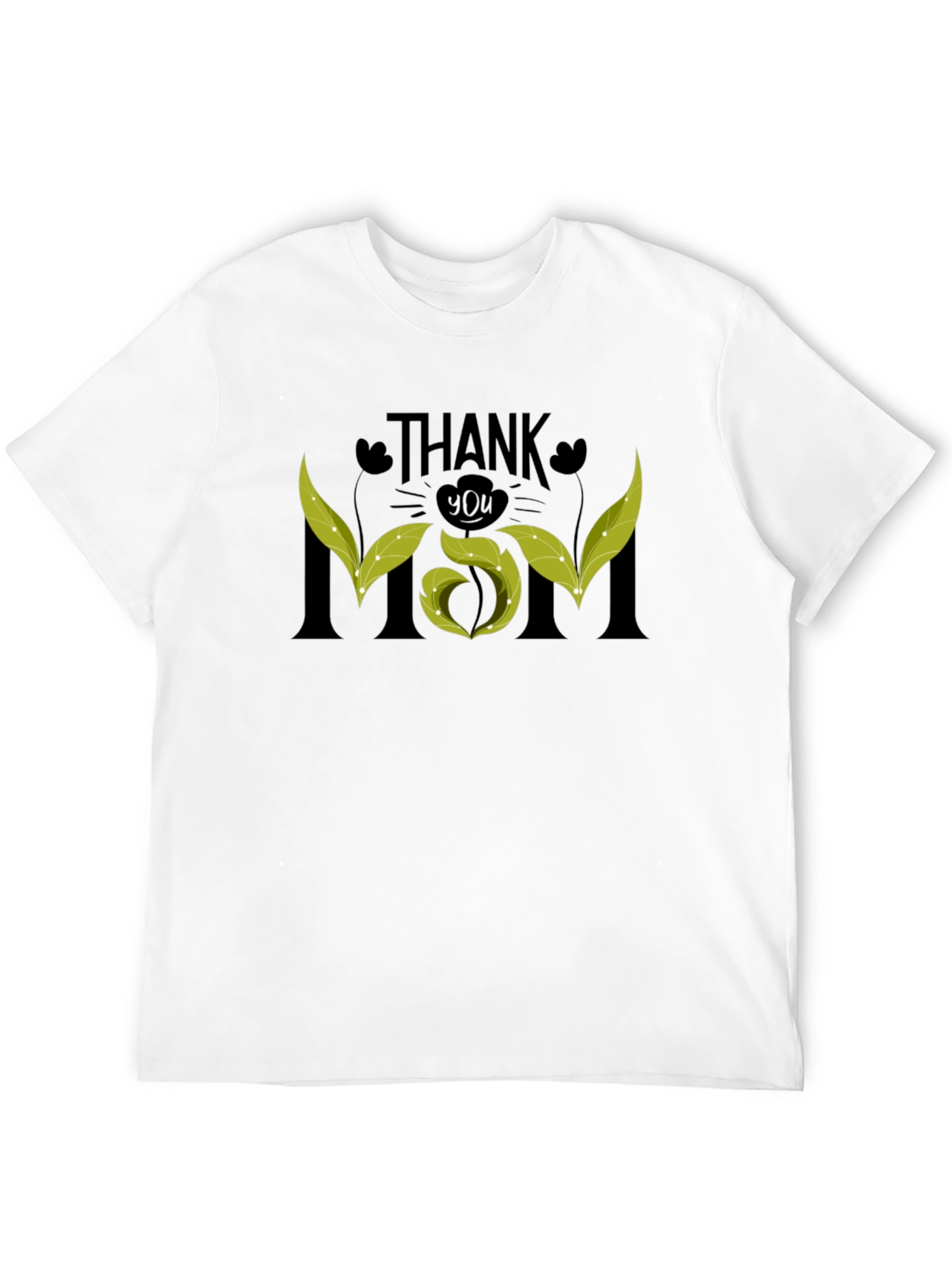 Thank You Mom Black Graphic Tee