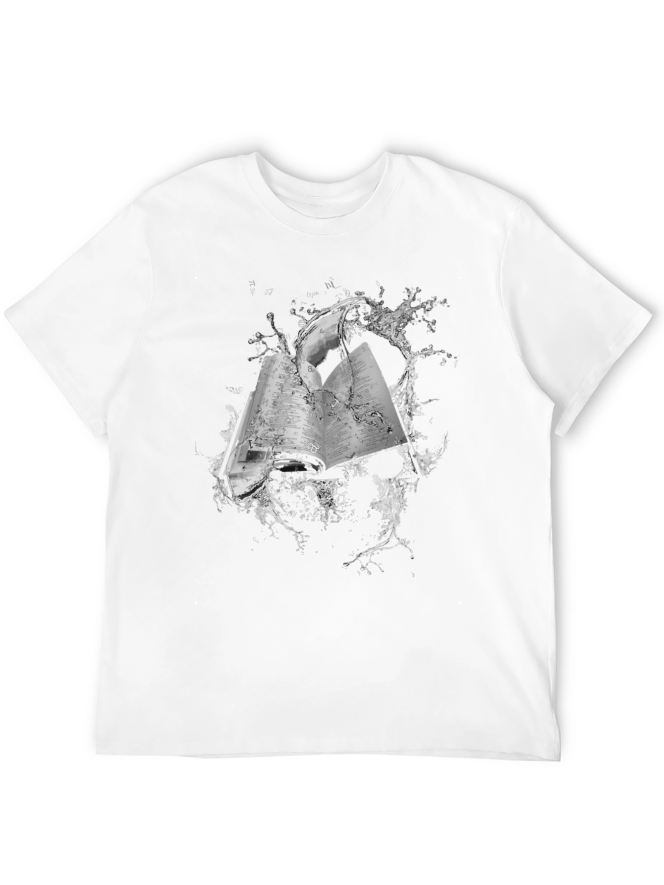 Mystic Tome Tee - Book & Water Splash Design