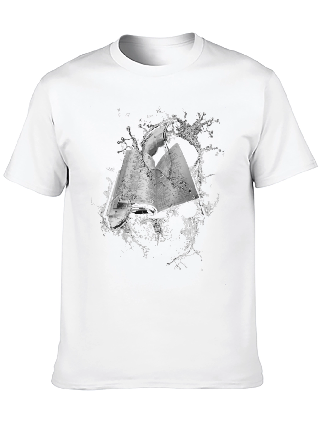 Mystic Tome Tee - Book & Water Splash Design