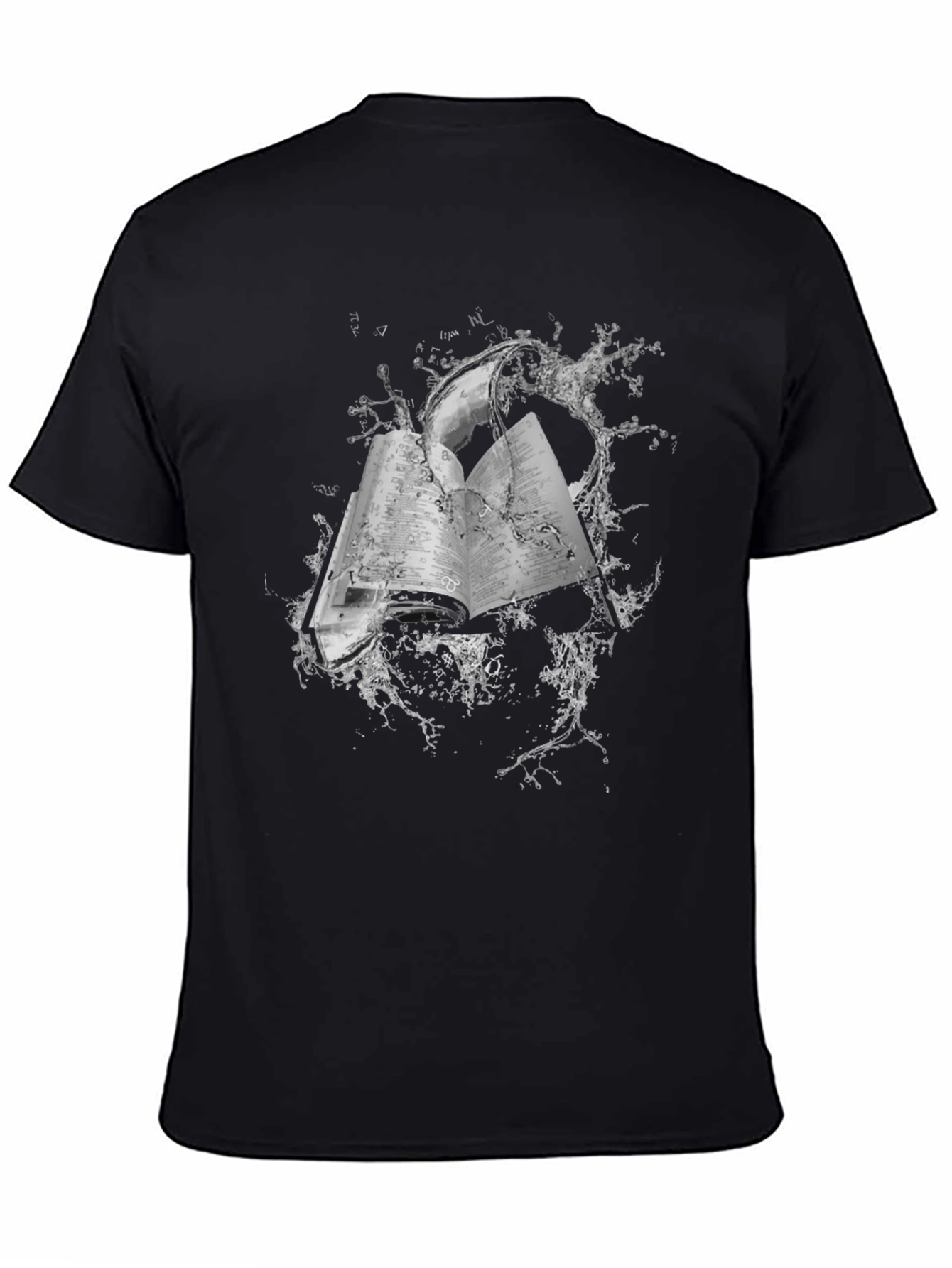 Mystic Tome Tee - Book & Water Splash Design