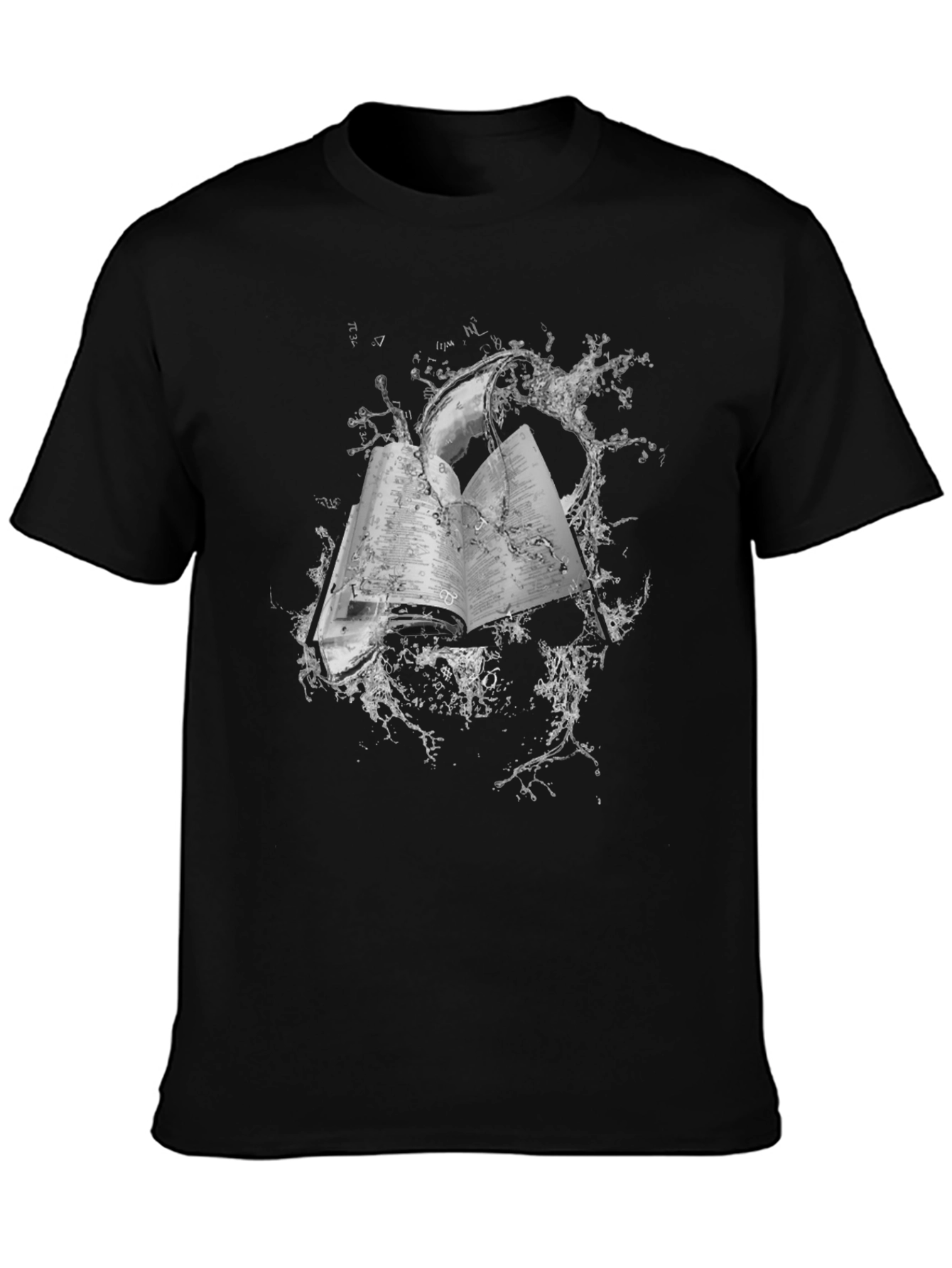 Mystic Tome Tee - Book & Water Splash Design