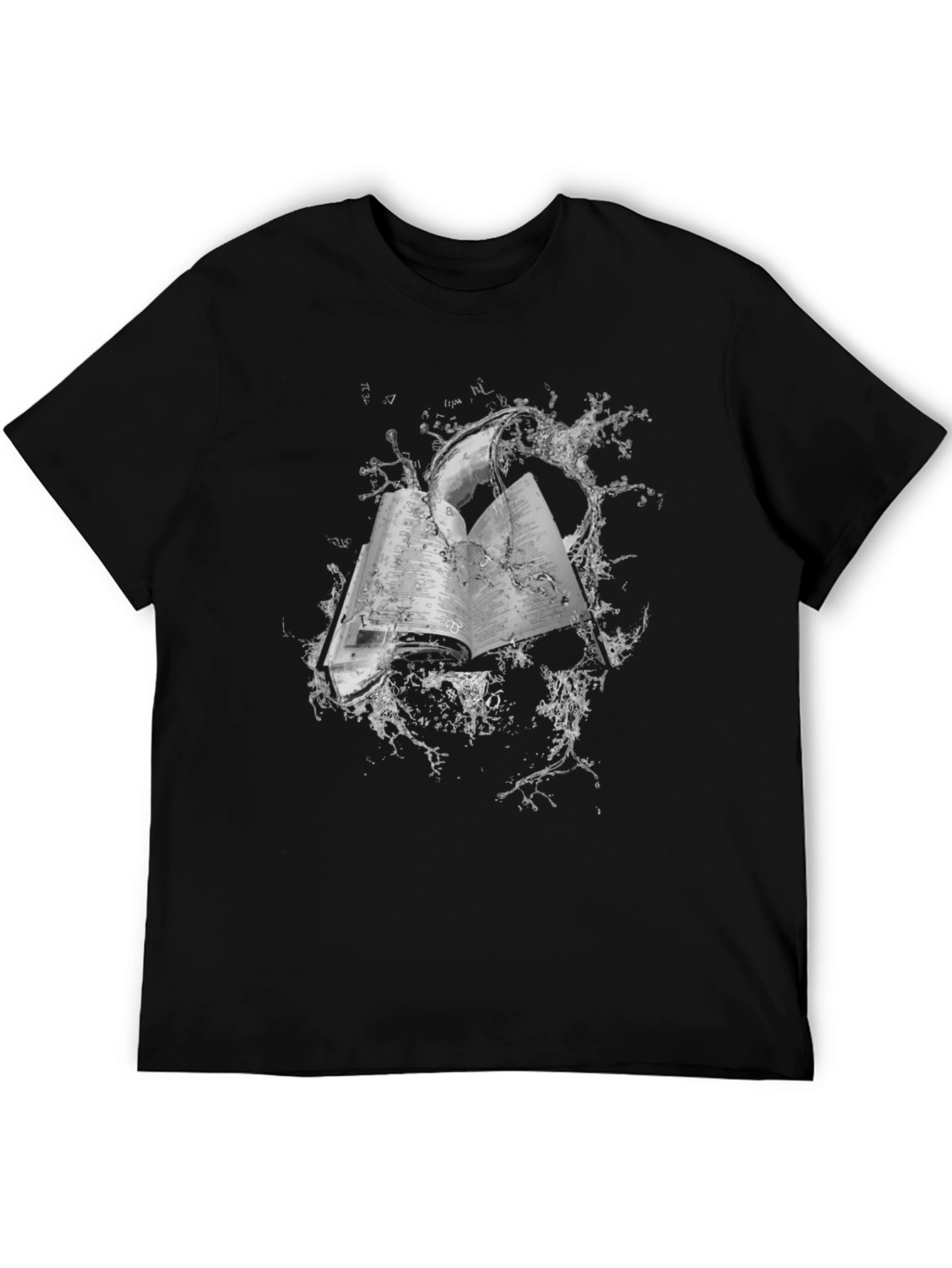 Mystic Tome Tee - Book & Water Splash Design