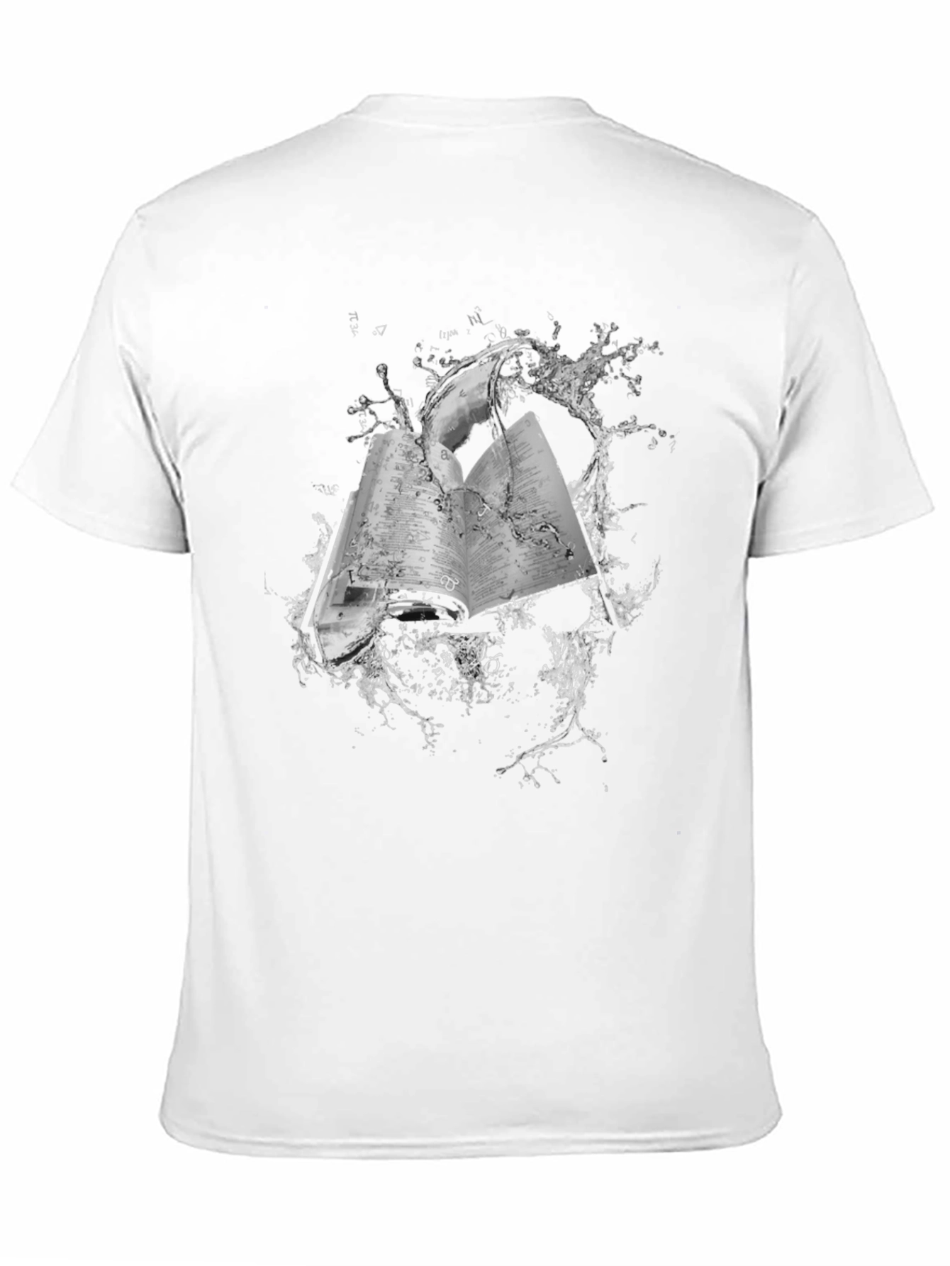 Mystic Tome Tee - Book & Water Splash Design