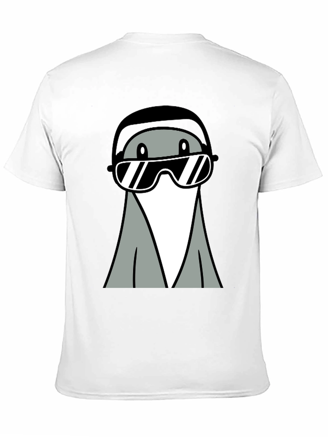 Cool Gray Cartoon Character Tee