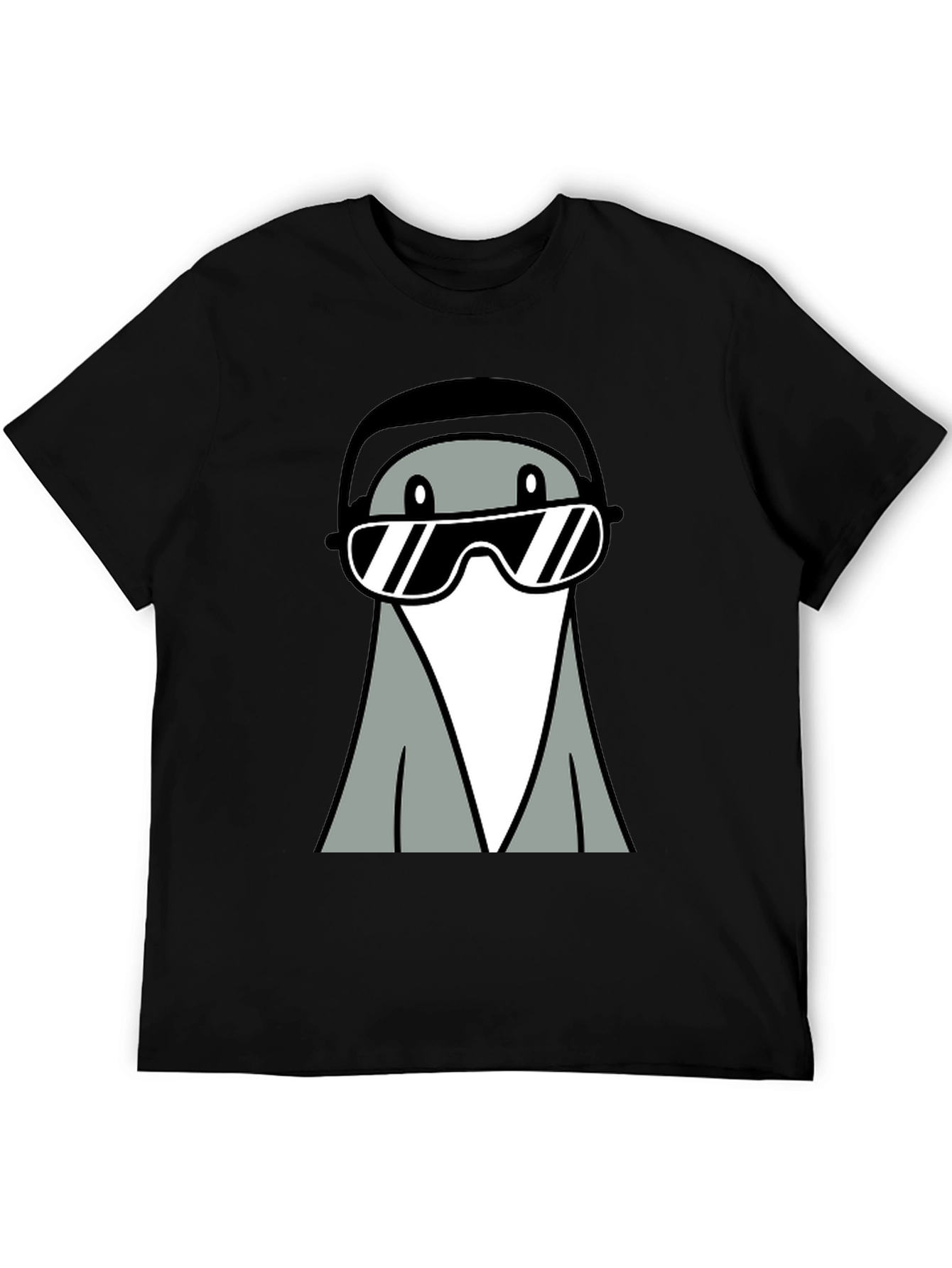 Cool Gray Cartoon Character Tee