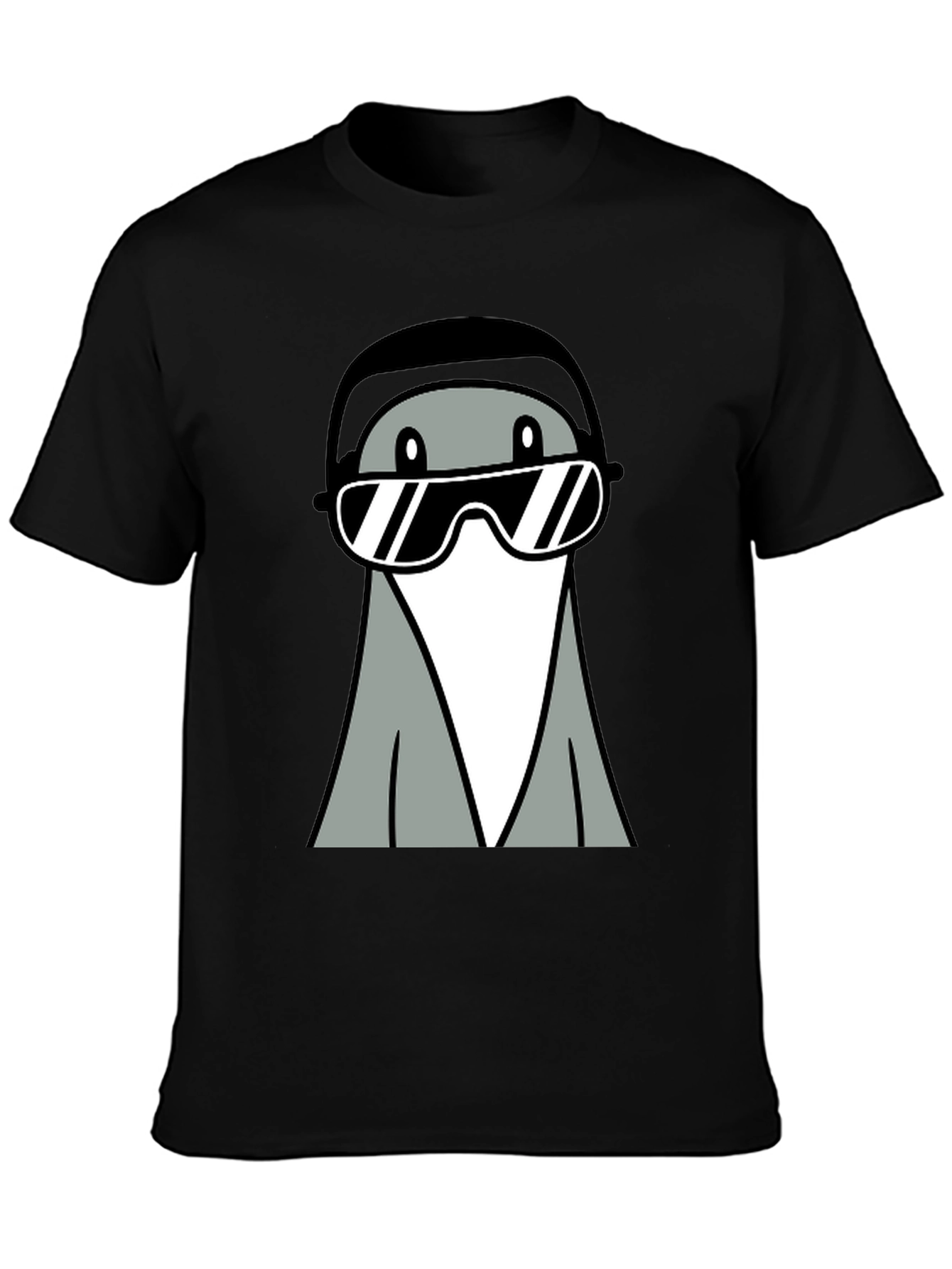 Cool Gray Cartoon Character Tee
