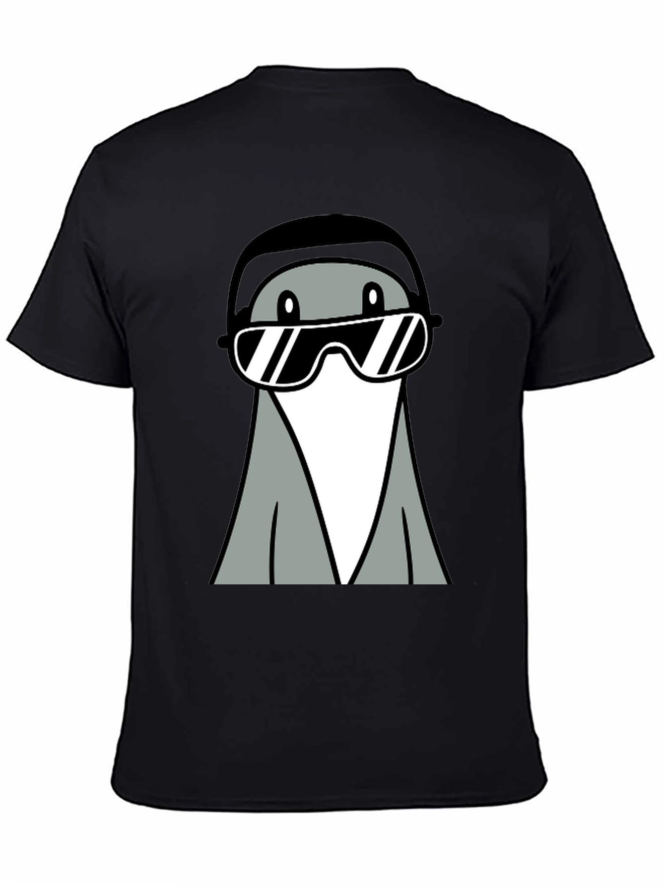 Cool Gray Cartoon Character Tee