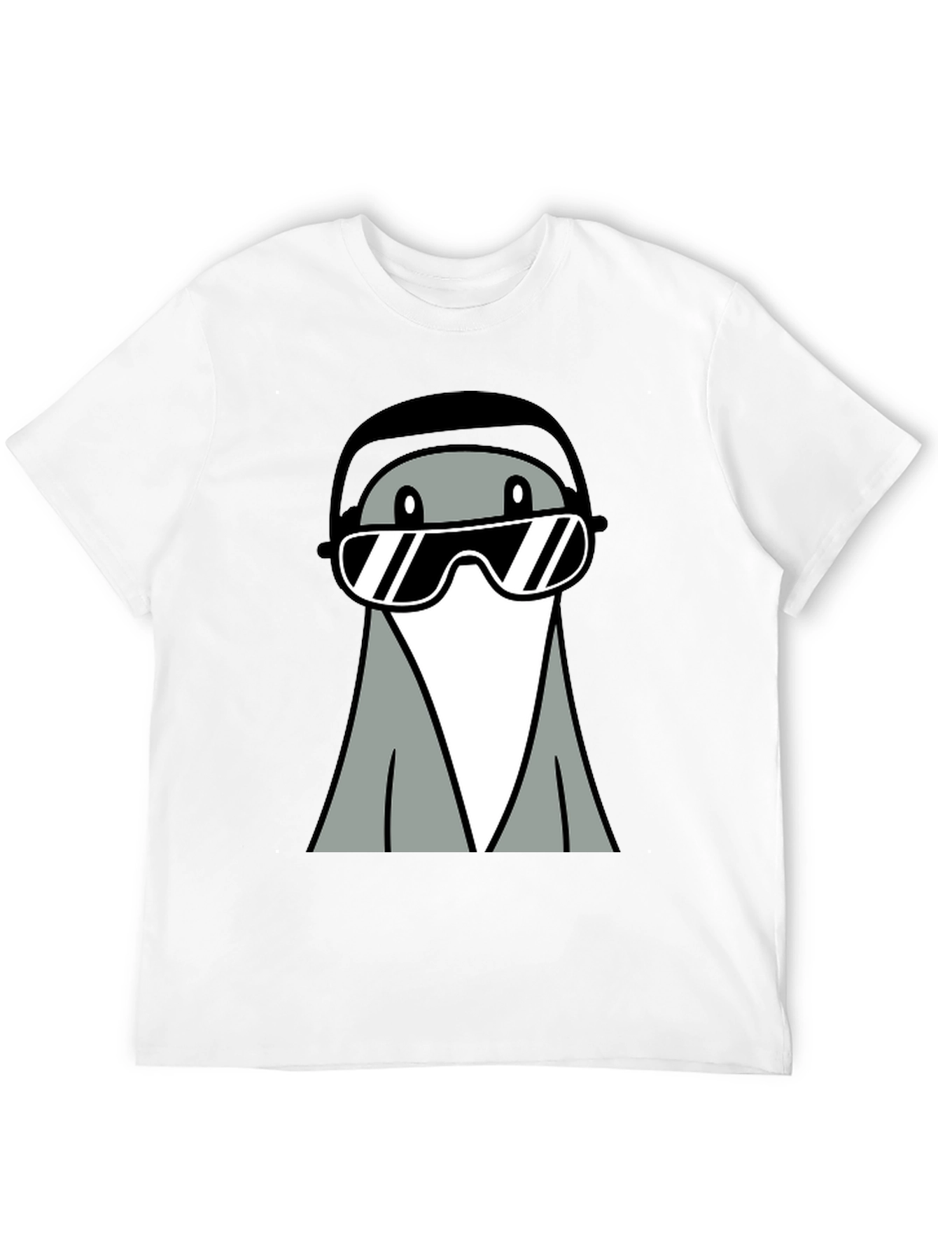 Cool Gray Cartoon Character Tee