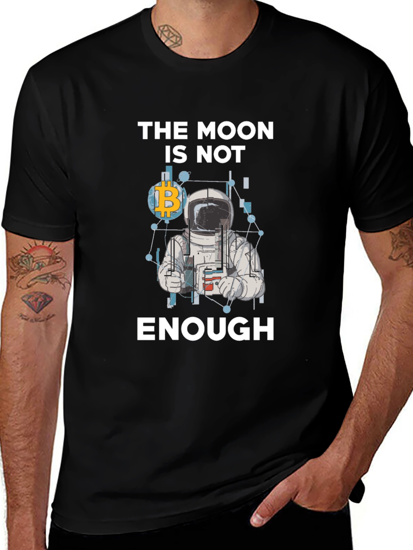 Bitcoin Astronaut Graphic T-Shirt - Crypto Meme