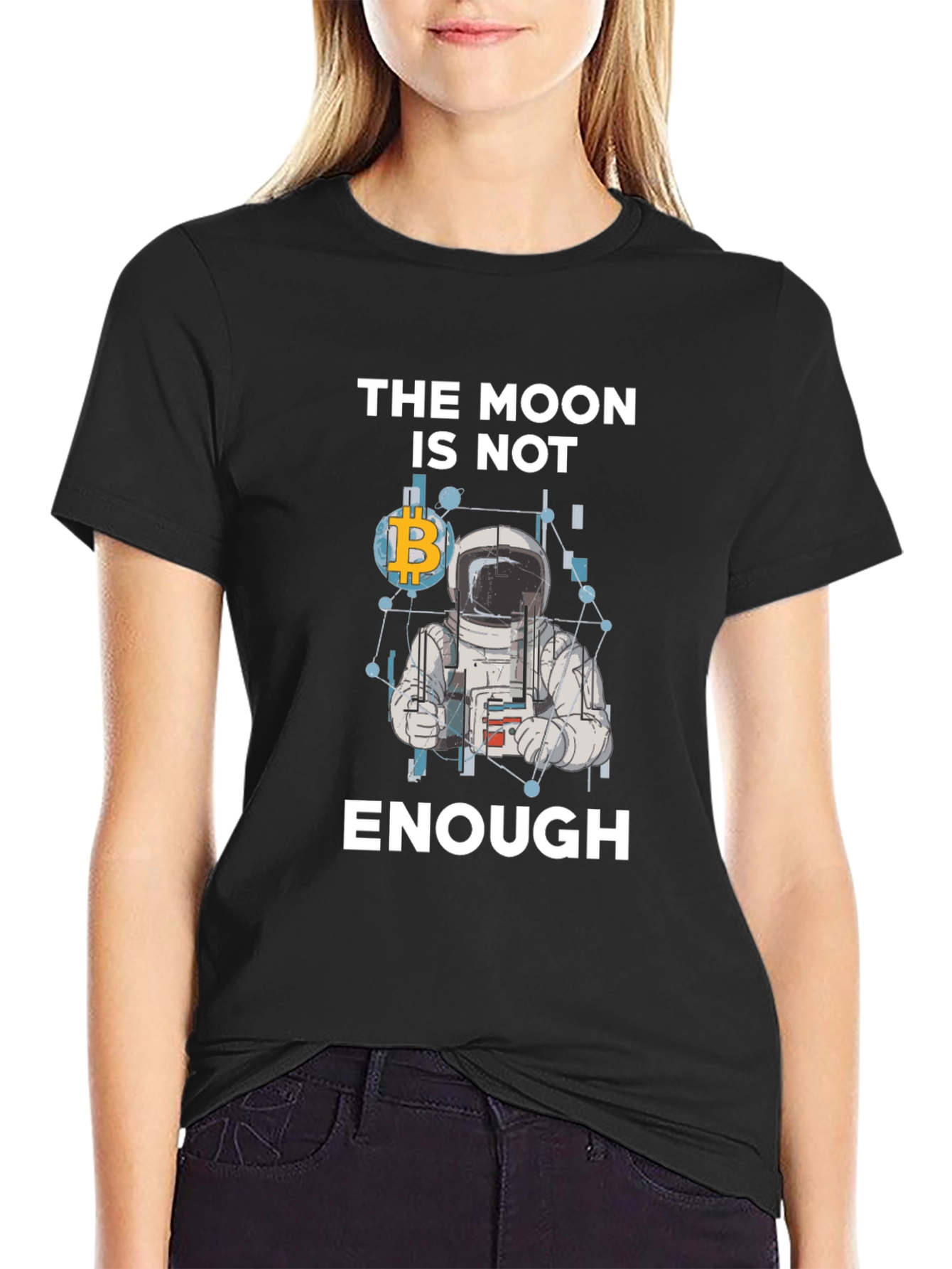 Bitcoin Astronaut Graphic T-Shirt - Crypto Meme