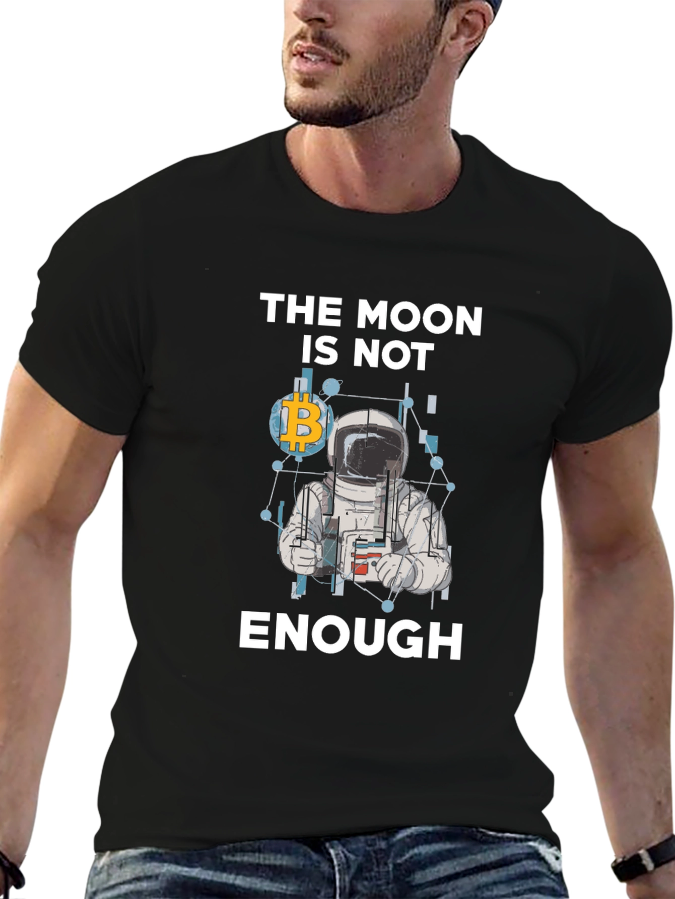 Bitcoin Astronaut Graphic T-Shirt - Crypto Meme