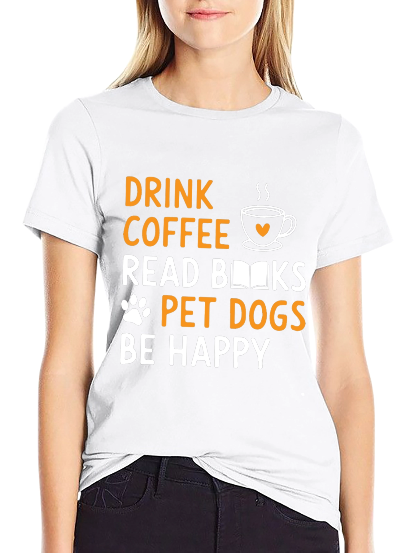Drink Coffee Read Books Pet Dogs T-Shirt