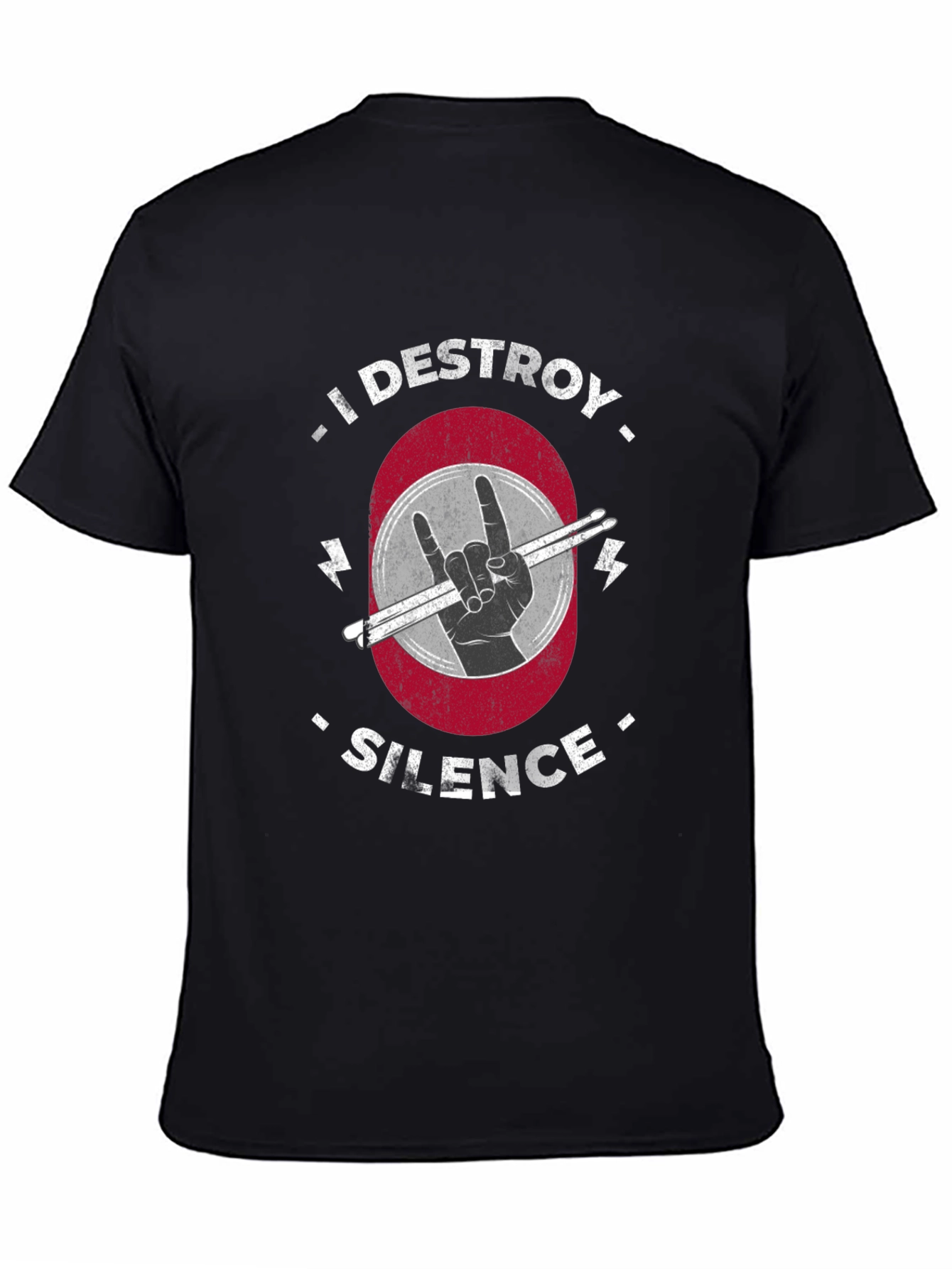 I Destroy Silence Rock Hand Drummer T-Shirt