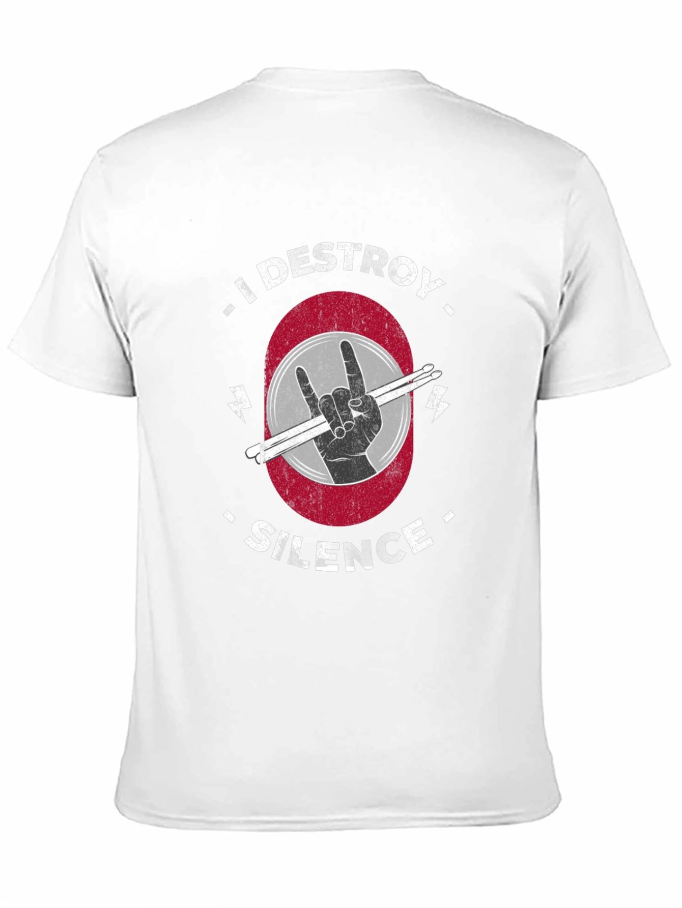 I Destroy Silence Rock Hand Drummer T-Shirt