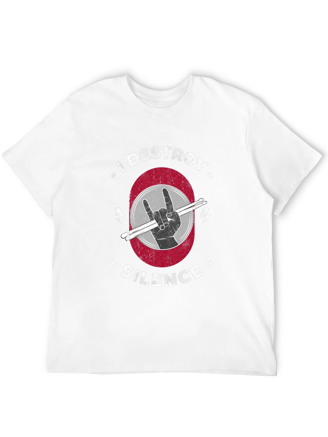 I Destroy Silence Rock Hand Drummer T-Shirt