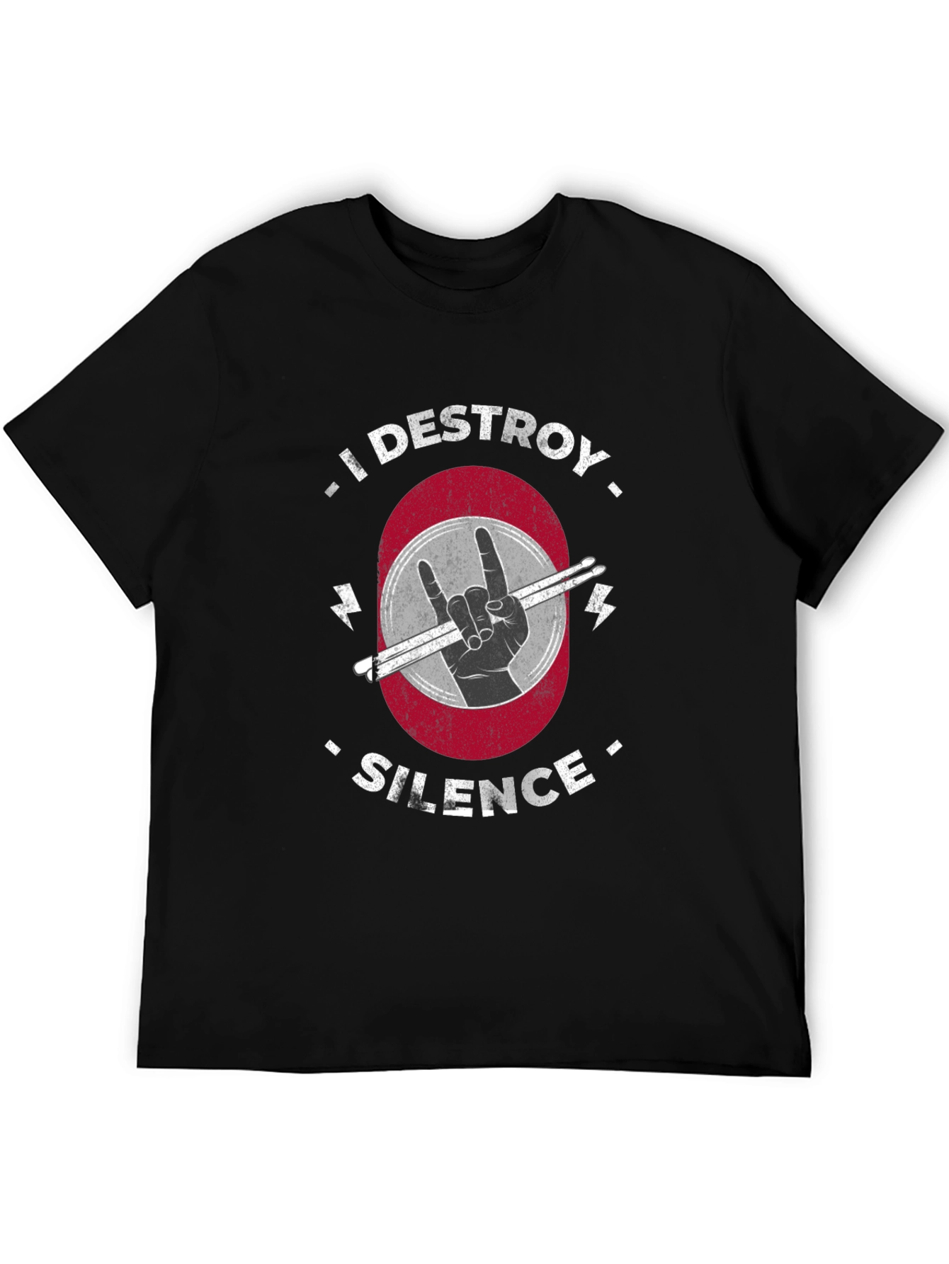 I Destroy Silence Rock Hand Drummer T-Shirt