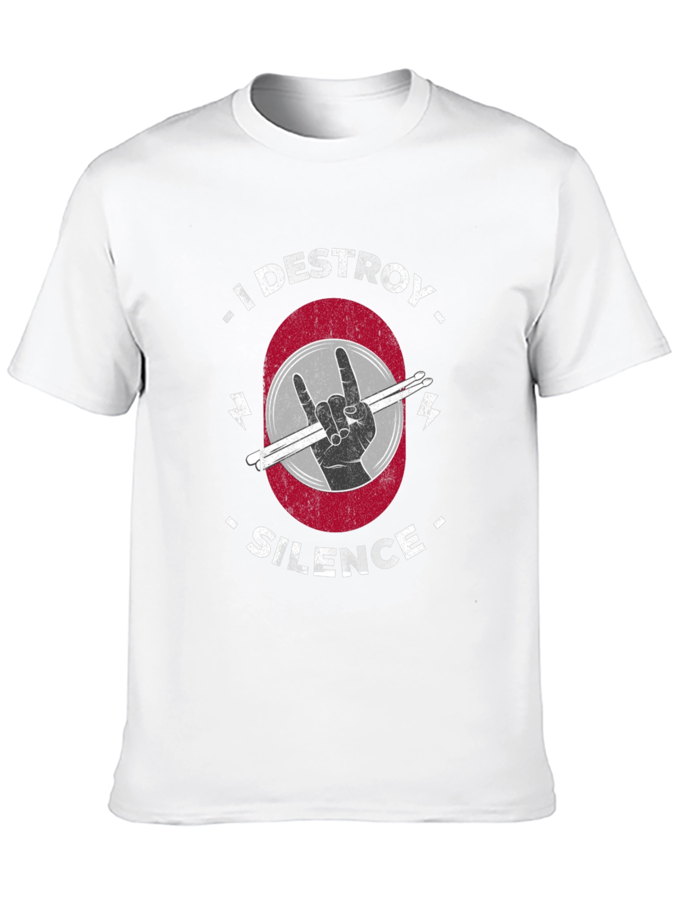 I Destroy Silence Rock Hand Drummer T-Shirt