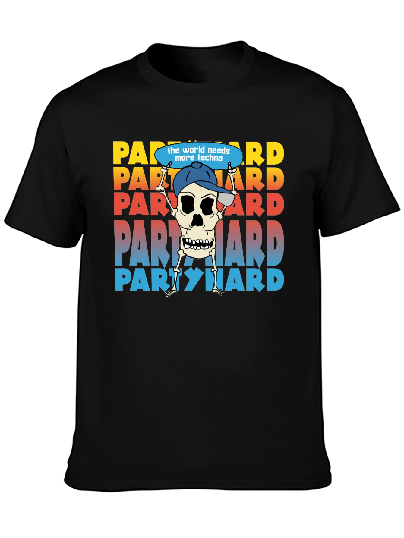 Party Hard Skeleton Graphic Tee