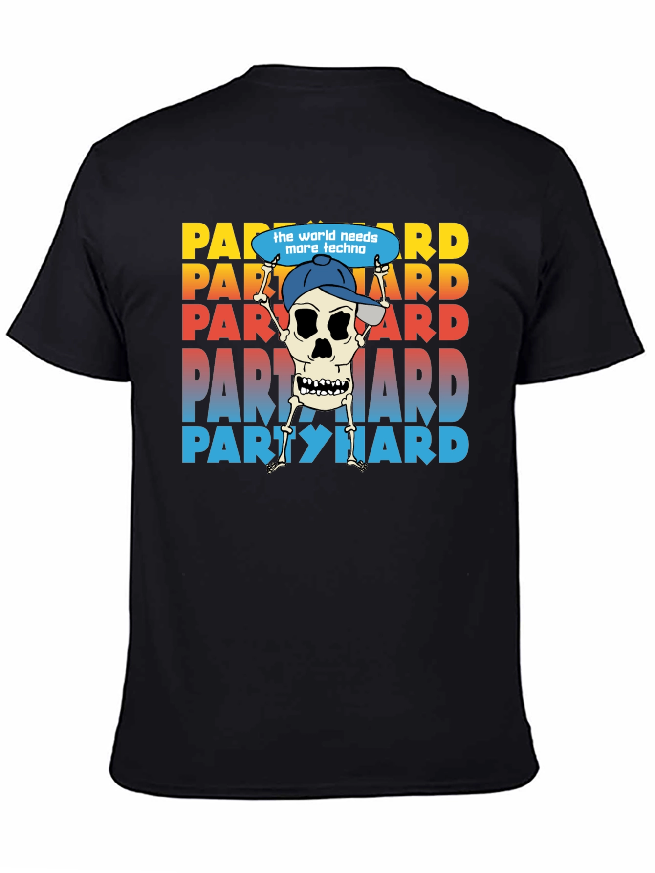 Party Hard Skeleton Graphic Tee