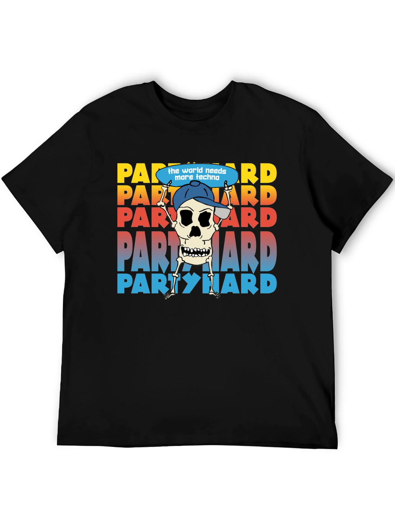 Party Hard Skeleton Graphic Tee