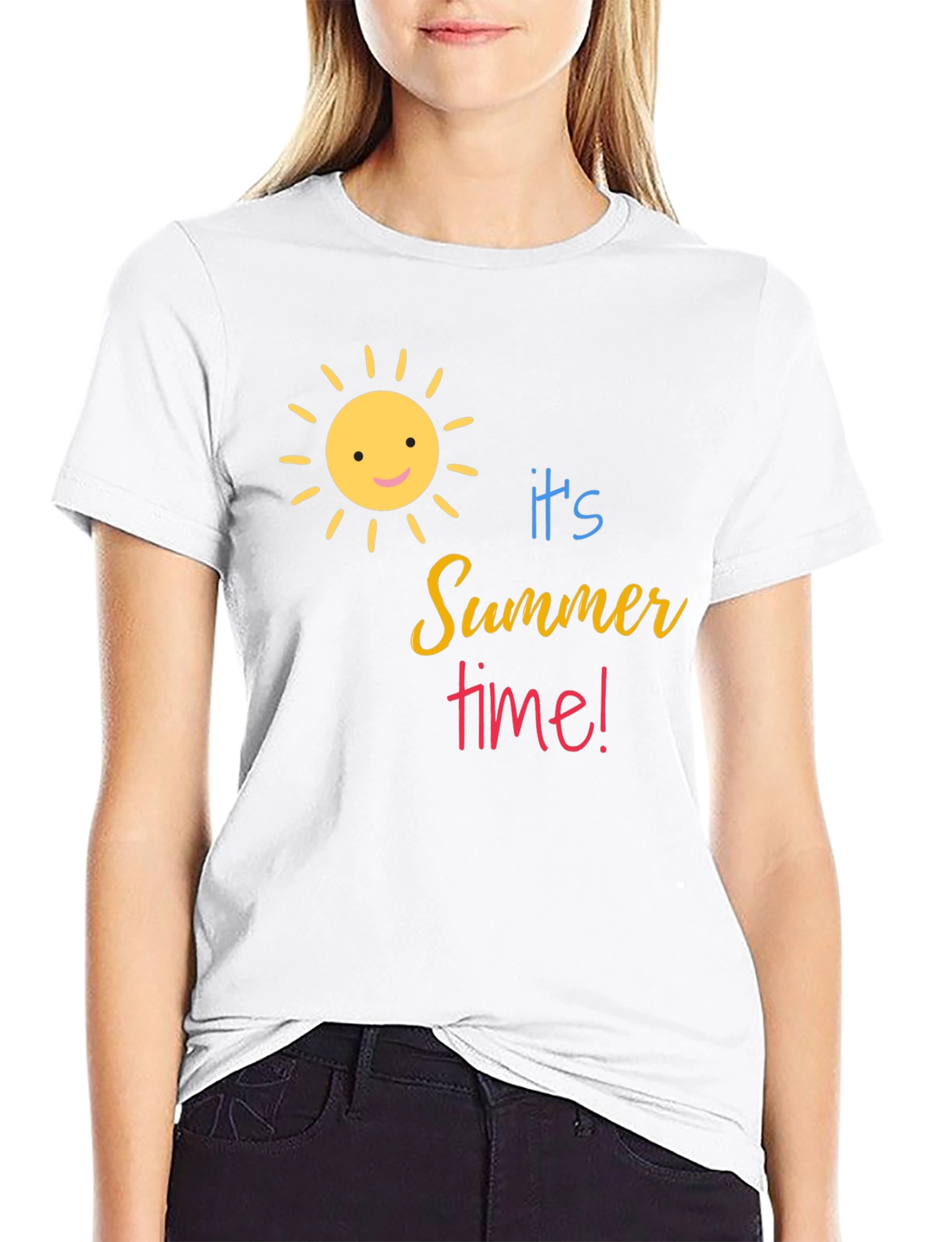 Its Summertime Black T-Shirt