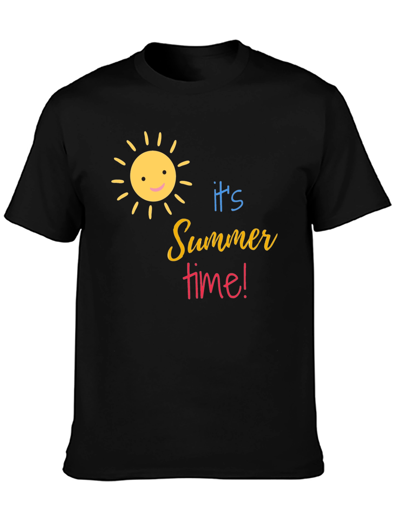 Its Summertime Black T-Shirt