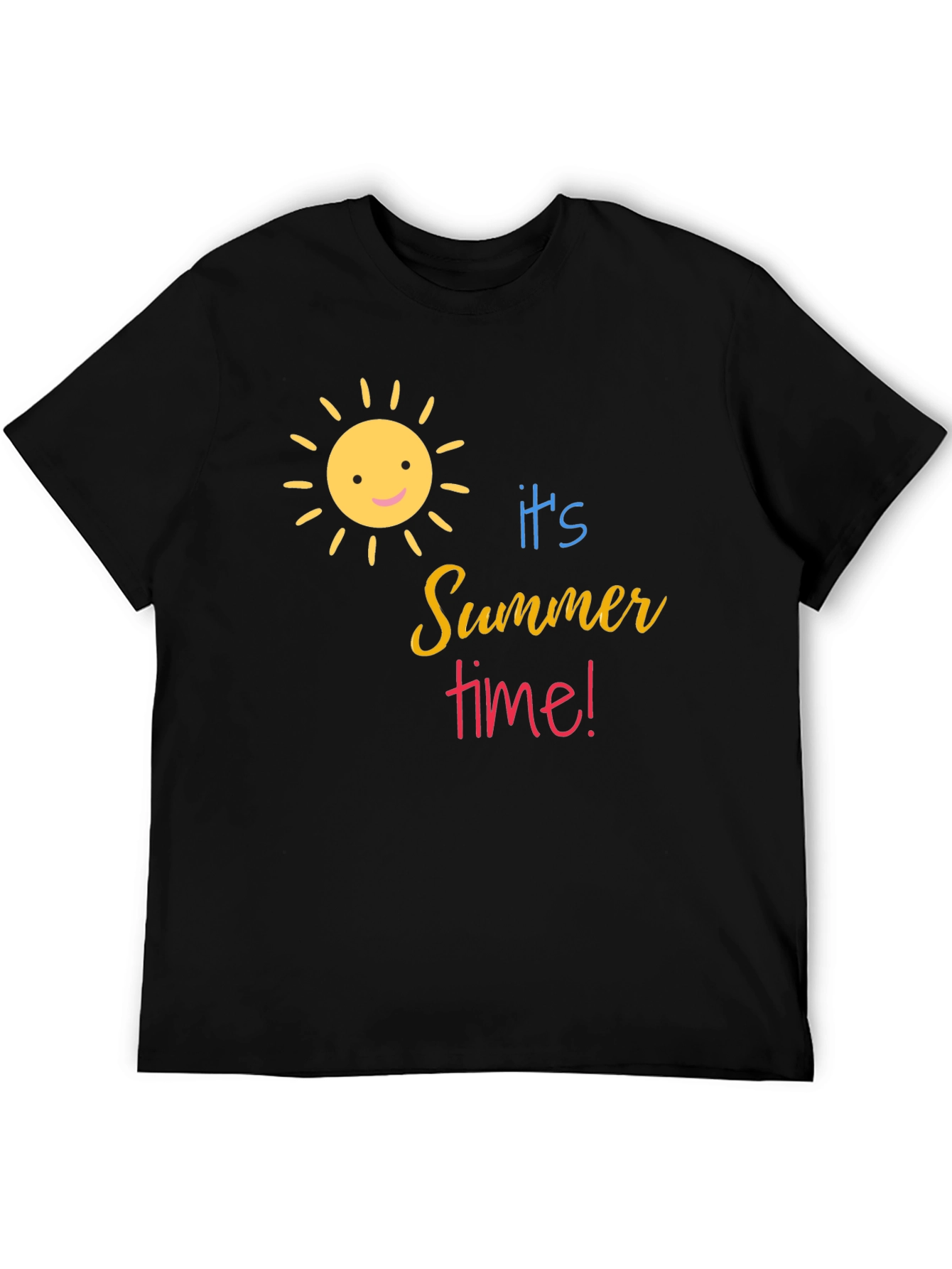 Its Summertime Black T-Shirt