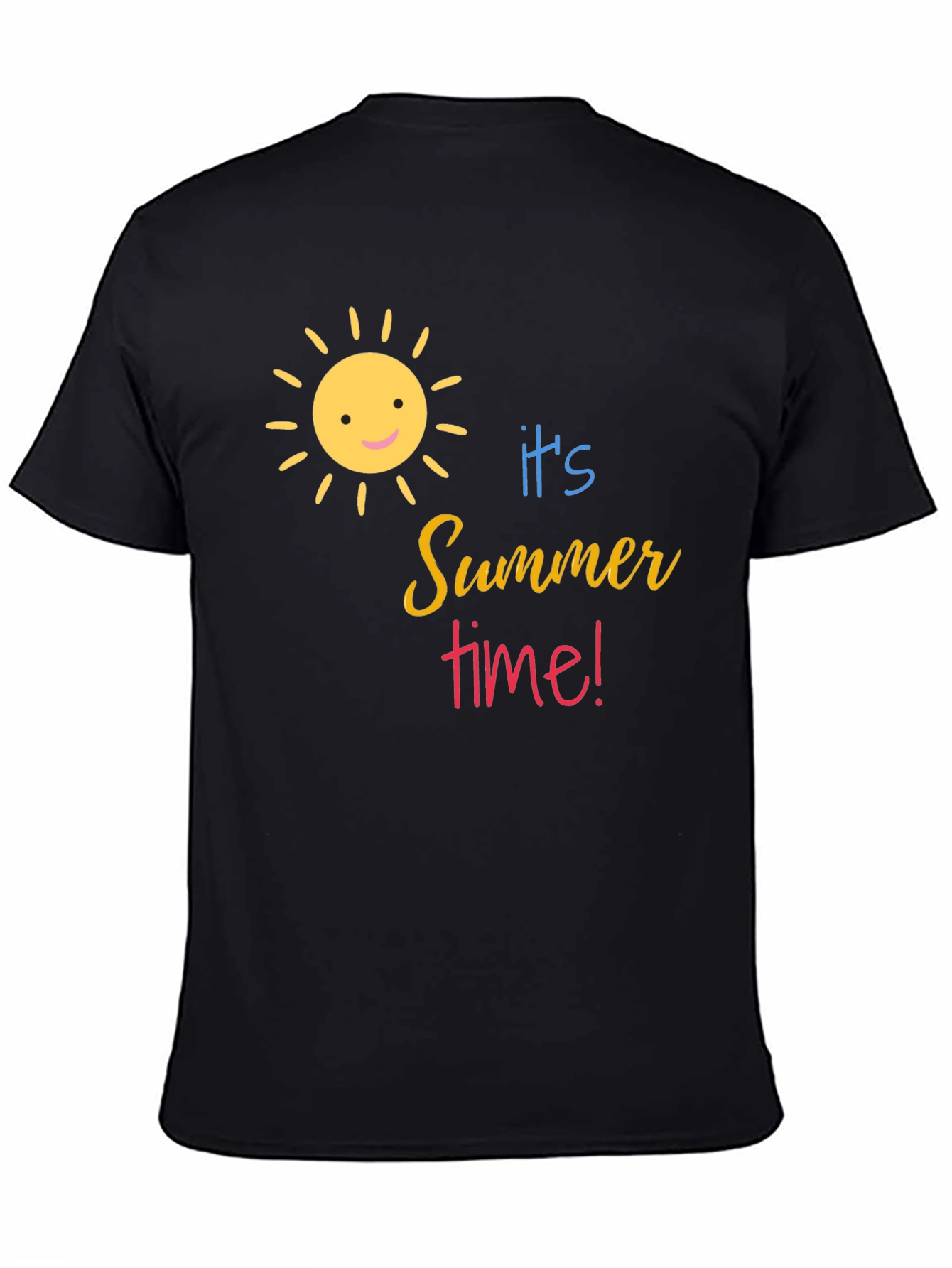 Its Summertime Black T-Shirt