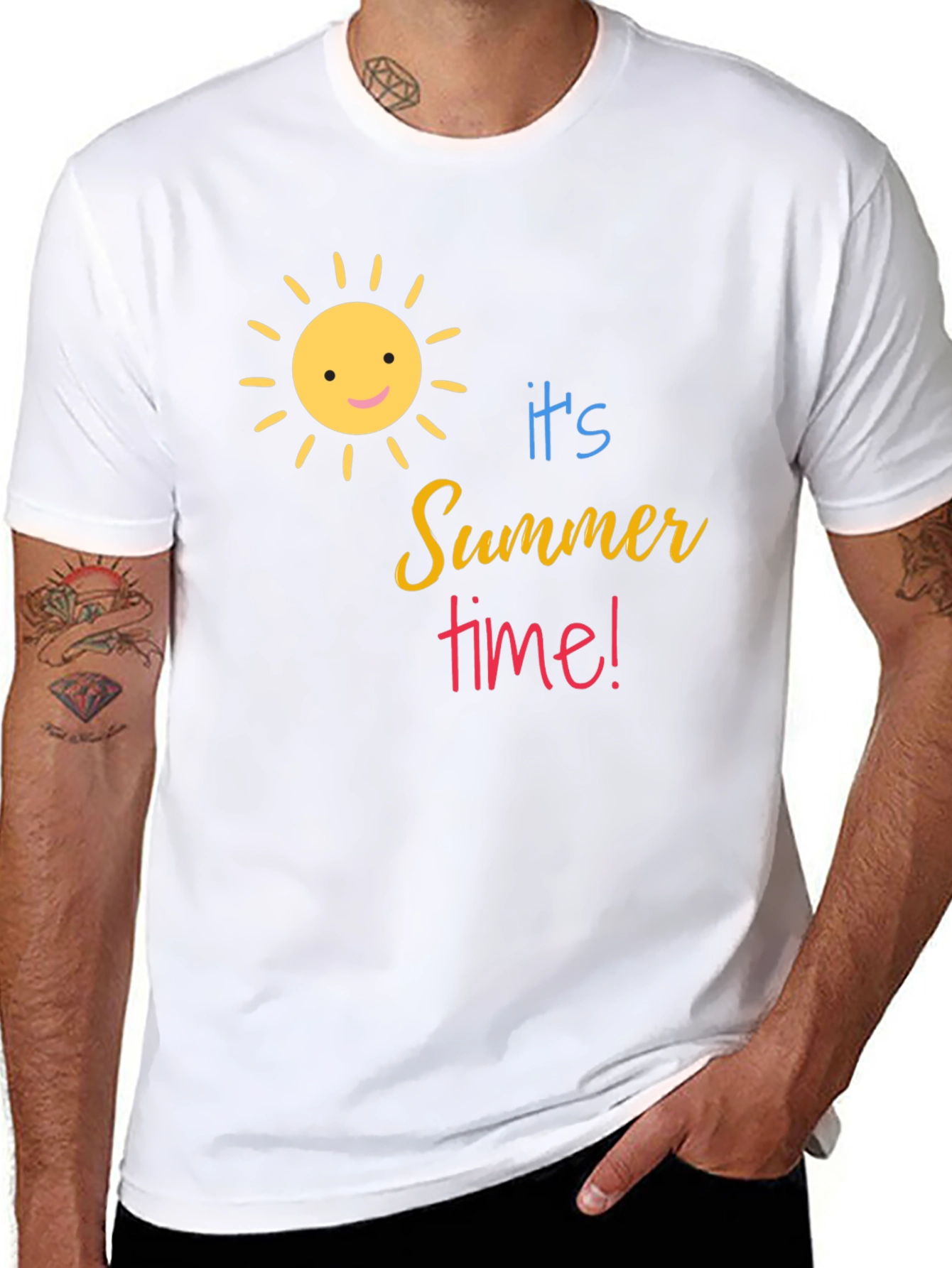 Its Summertime Black T-Shirt