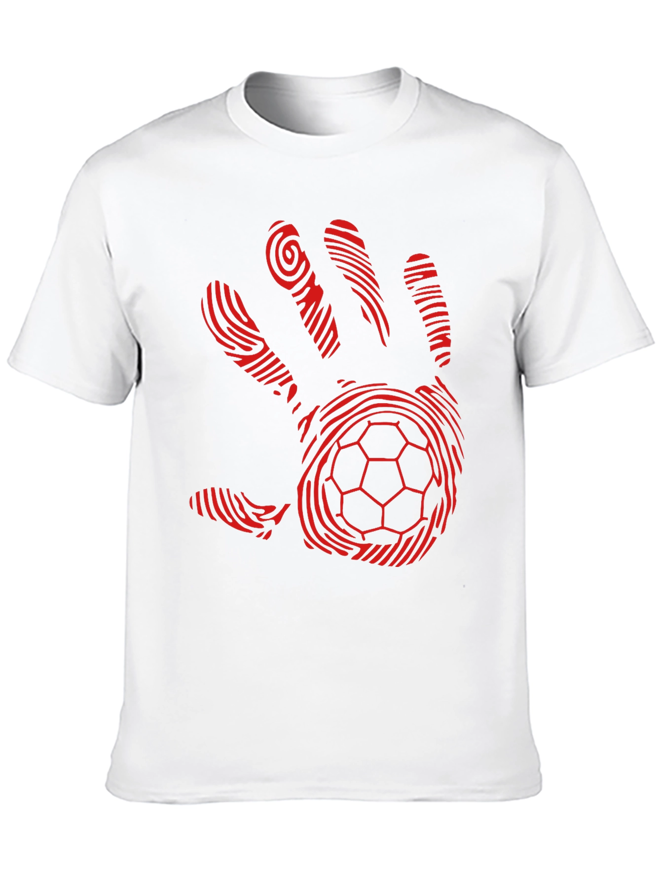 Handprint Soccer Ball Graphic T-Shirt