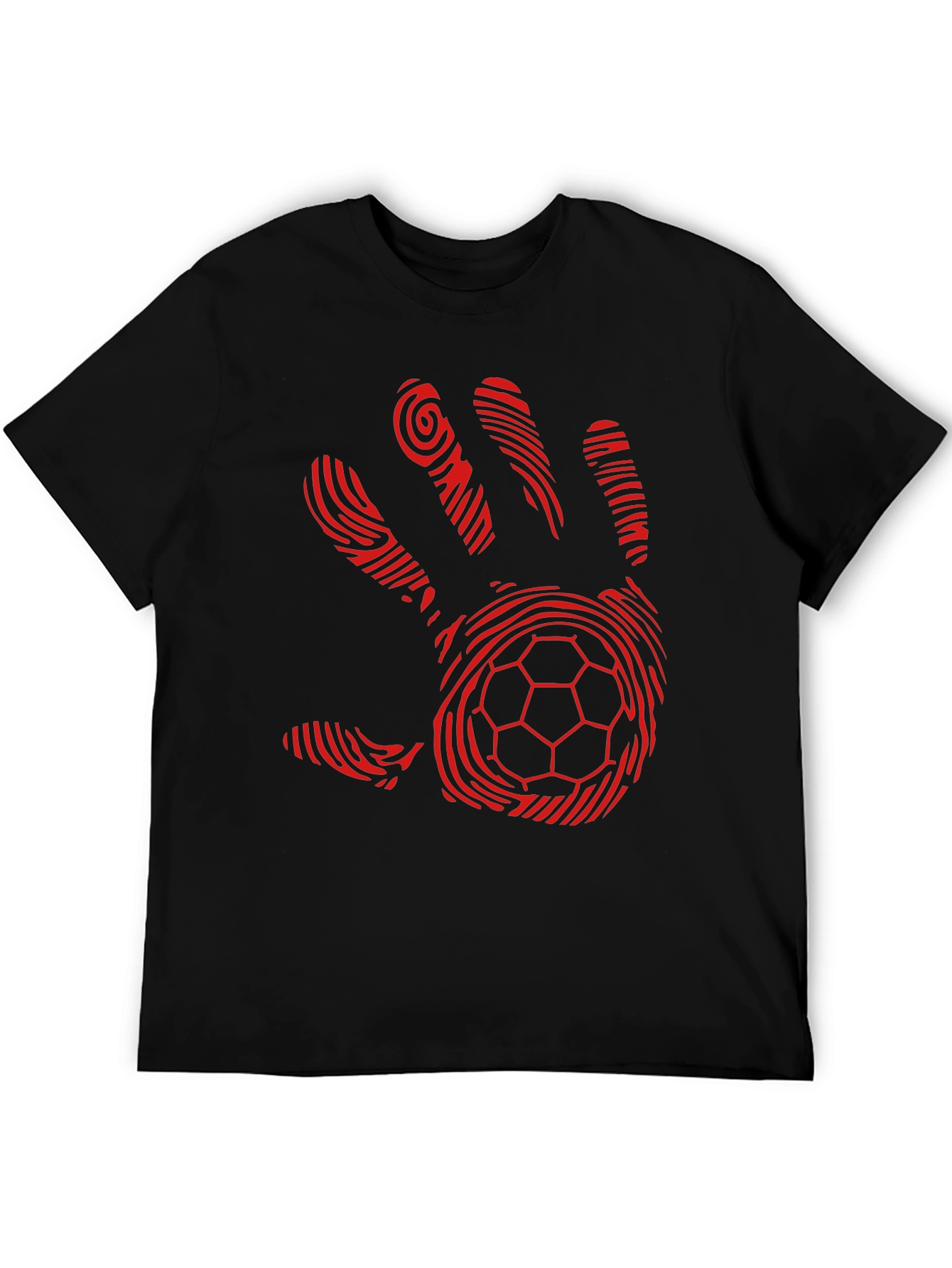 Handprint Soccer Ball Graphic T-Shirt