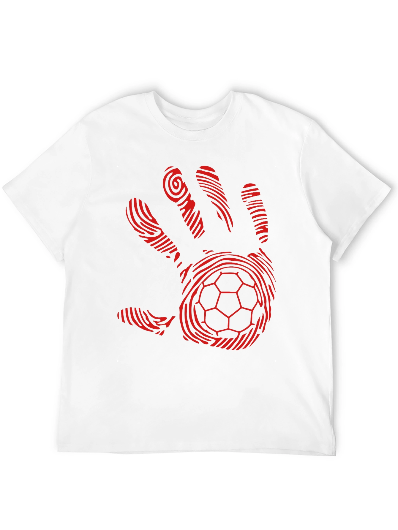 Handprint Soccer Ball Graphic T-Shirt