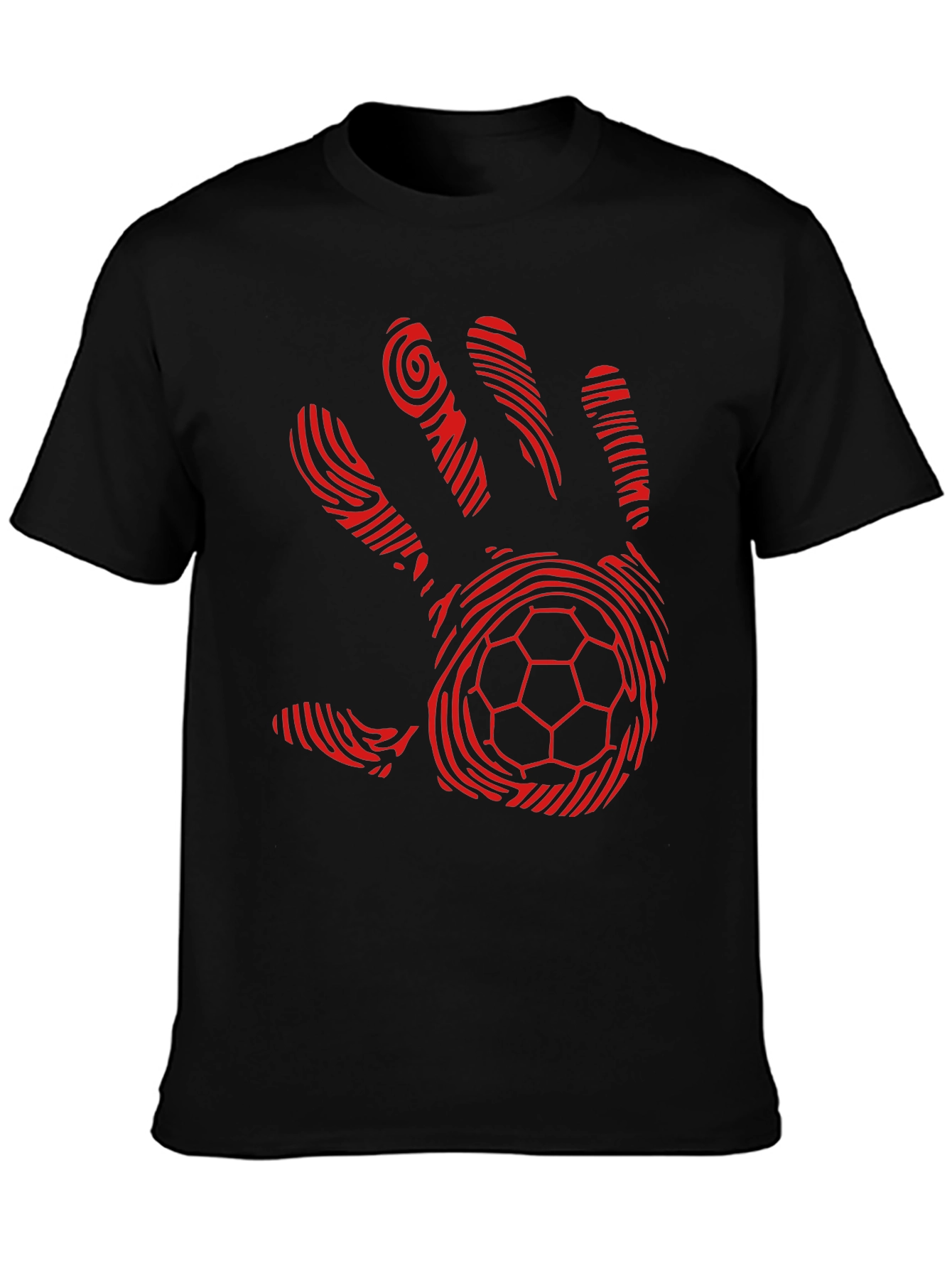 Handprint Soccer Ball Graphic T-Shirt